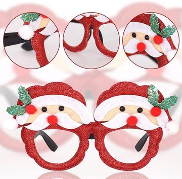 Juoungle Brillengestell Weihnachtsbrille Weihnachtsfeier Brille Rahmen Weihnachtsbrille