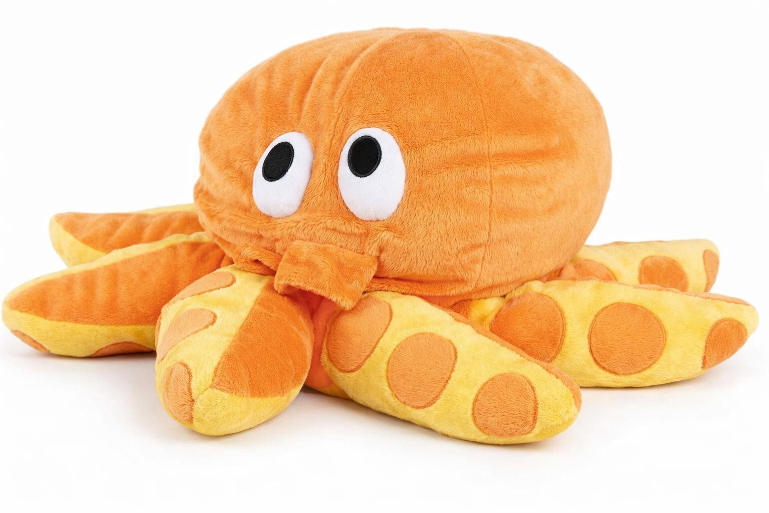 Xlmoebel Dekokissen Rundes Kuschelkissen für Kinder in Orange mit weicher Füllung, Made in Europa
