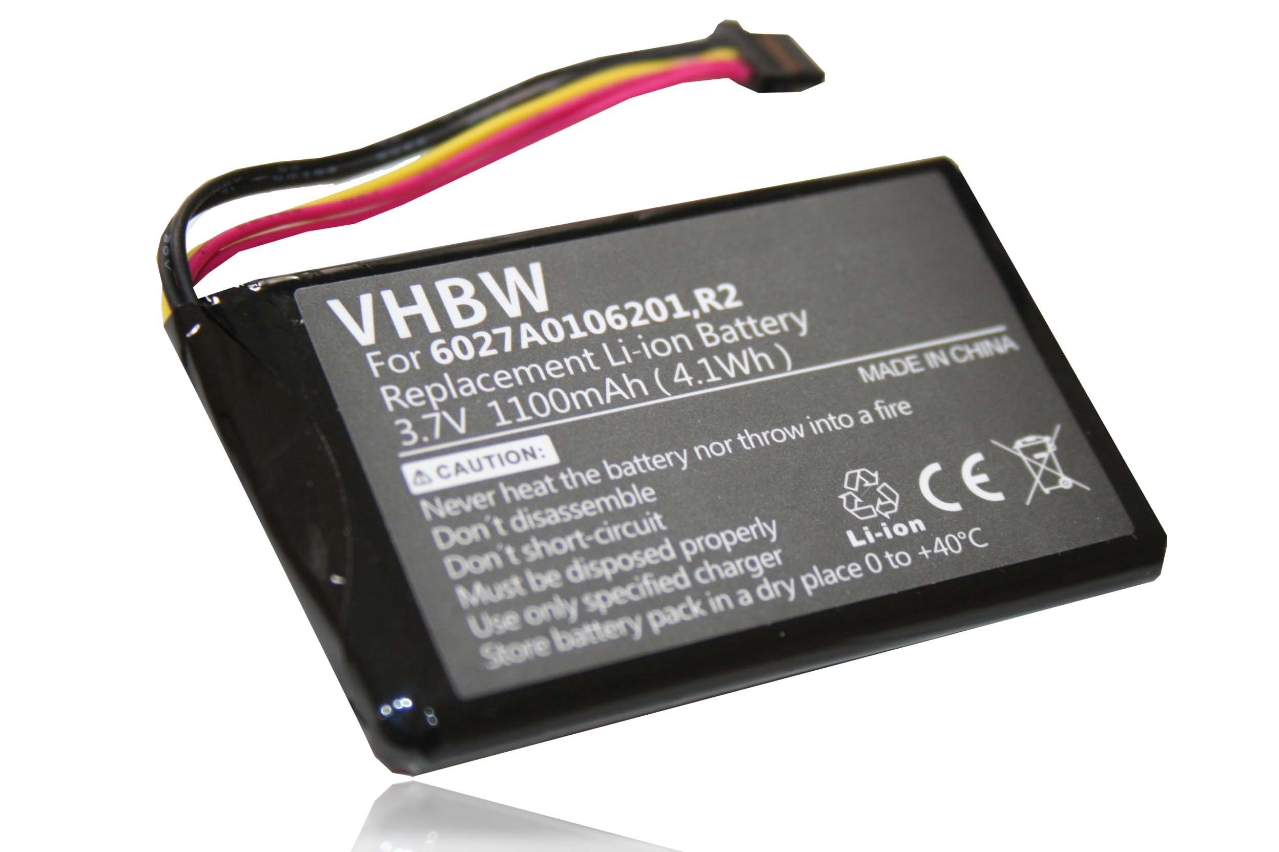 für 3,7V, Pro (1100mAh, 5250 1100 Li-Ion) Akku Navigation Truck mAh vhbw Strassen TomTom Navigation passend