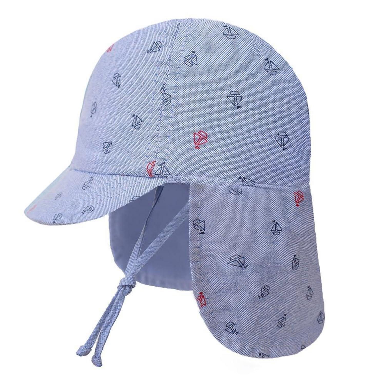 LuxusKollektion Sonnenhut Sonnenhut Baby Baumwolle Winddicht Blue Denim Boote 1-3 Jahre