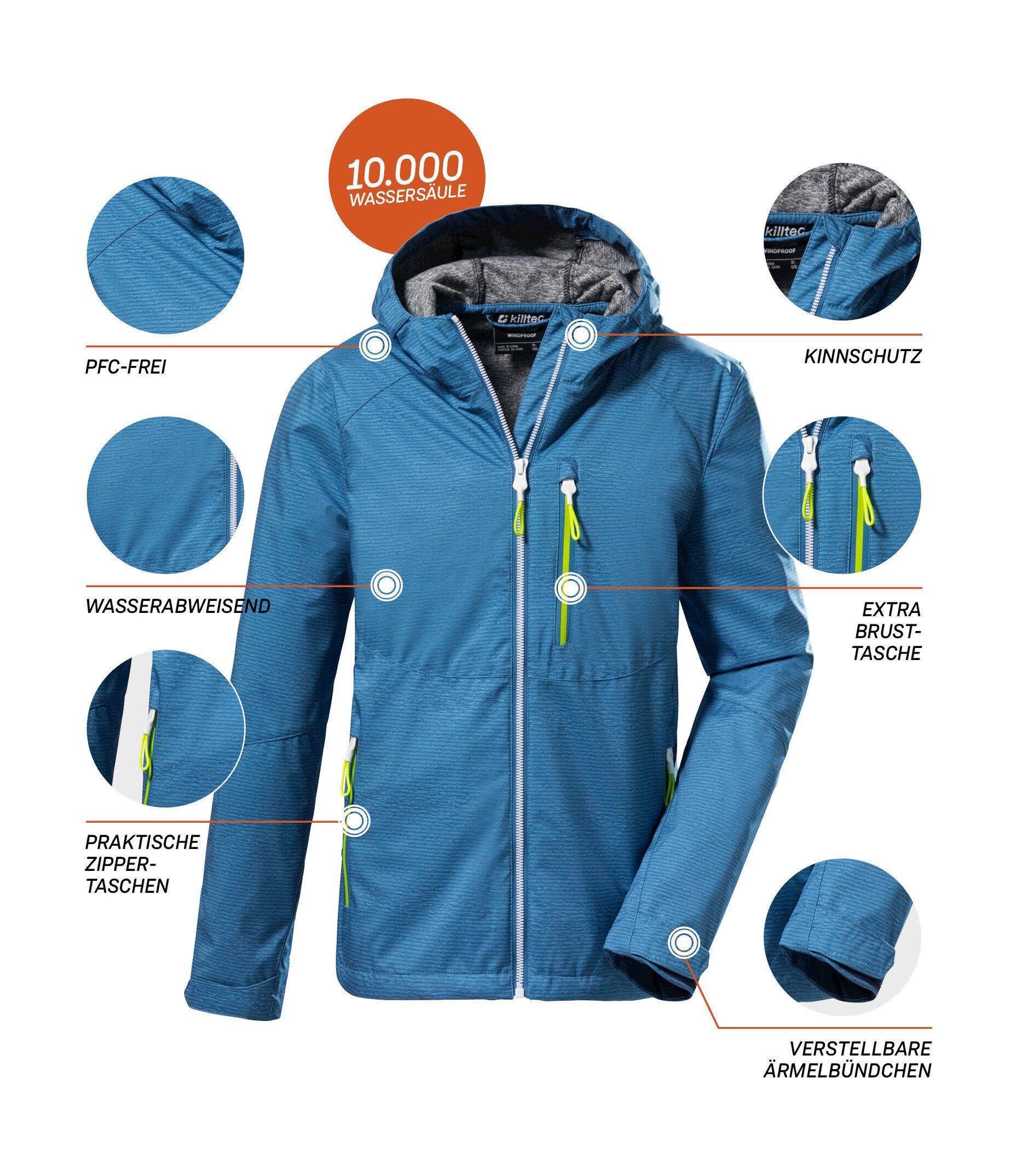 Killtec Softshelljacke KOS 61 blau SFTSHLL JCKT BYS