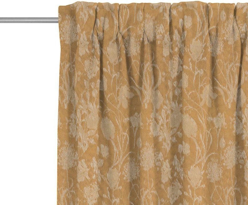 Vorhang Flower St), (1 aus blickdicht, Bio-Baumwolle Multifunktionsband curry Jacquard, Cuvée, Adam, nachhaltig