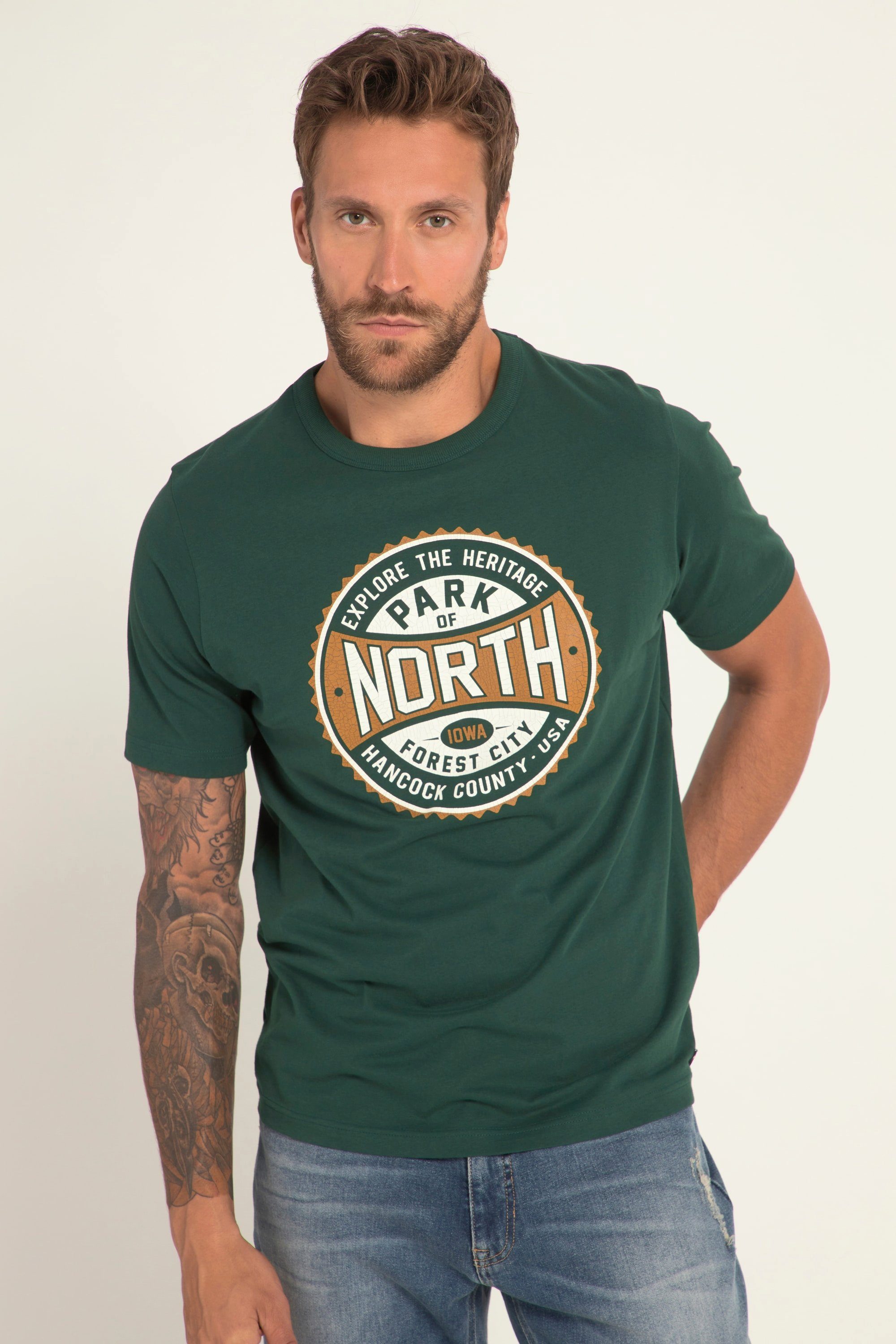 JP1880 T-Shirt T-Shirt Halbarm North Print Rundhals bis 8 XL | T-Shirts