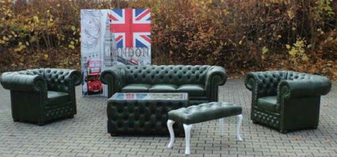 in Ledersofa Sofa Chesterfield-Sofa JVmoebel Couch, 100% Europe Sofagarnitur Chestefield Rindsleder Made
