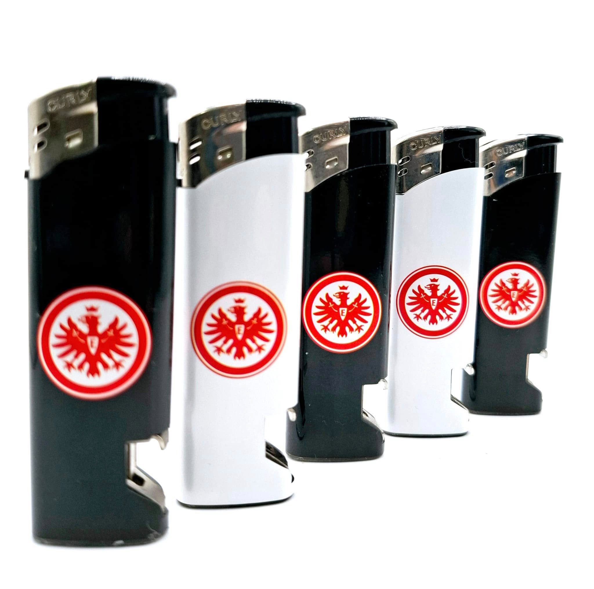 Eintracht Frankfurt Feuerzeuge 5x Gasfeuerzeug oder Stabfeuerzeuge für Grill Fussball Geschenkidee (5-St), SGE Fussball Fanartikel