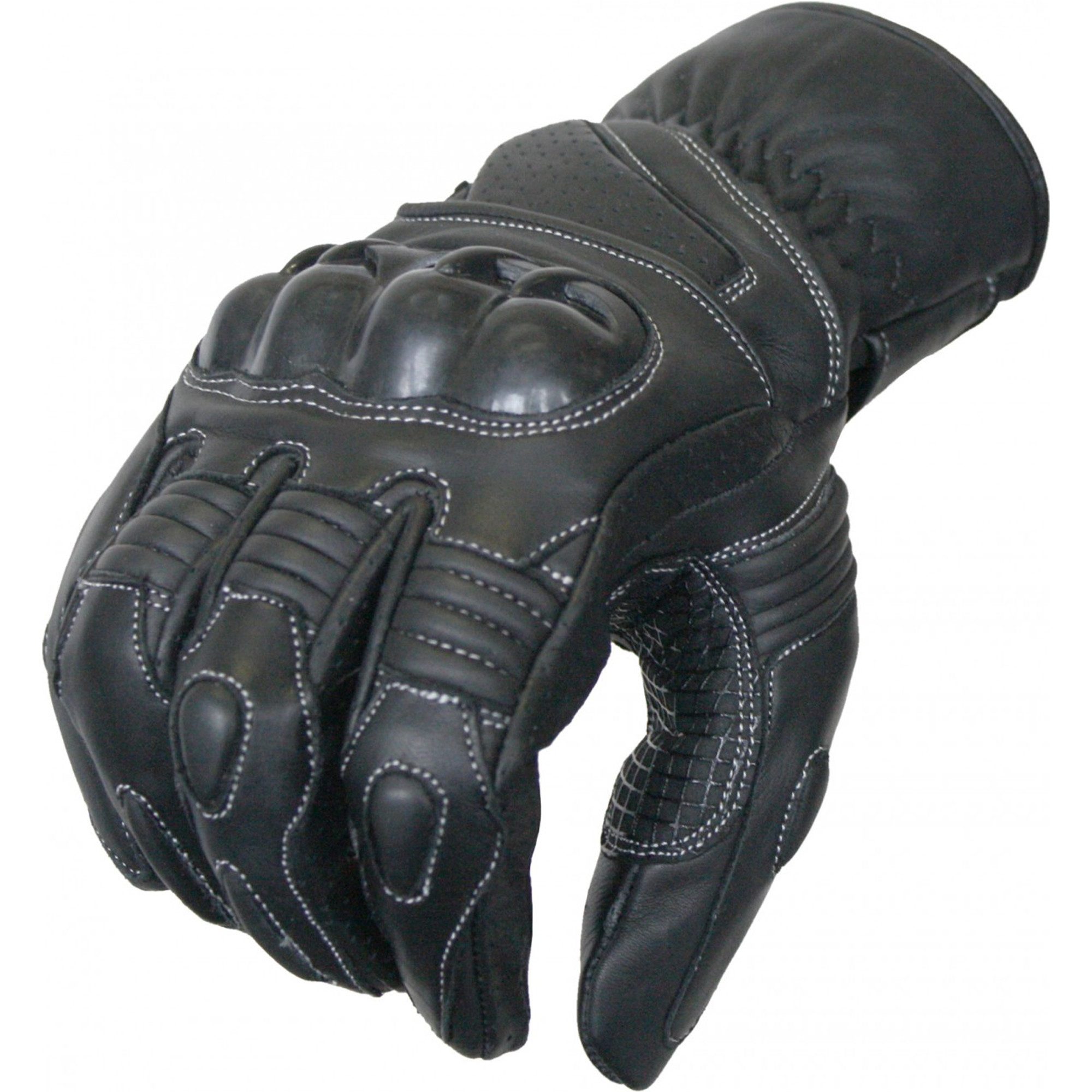 German Wear Motorradhandschuhe GW400G-M7 Motorradhandschuhe Lederhandschuhe Schwarz – Bild 5 von 5