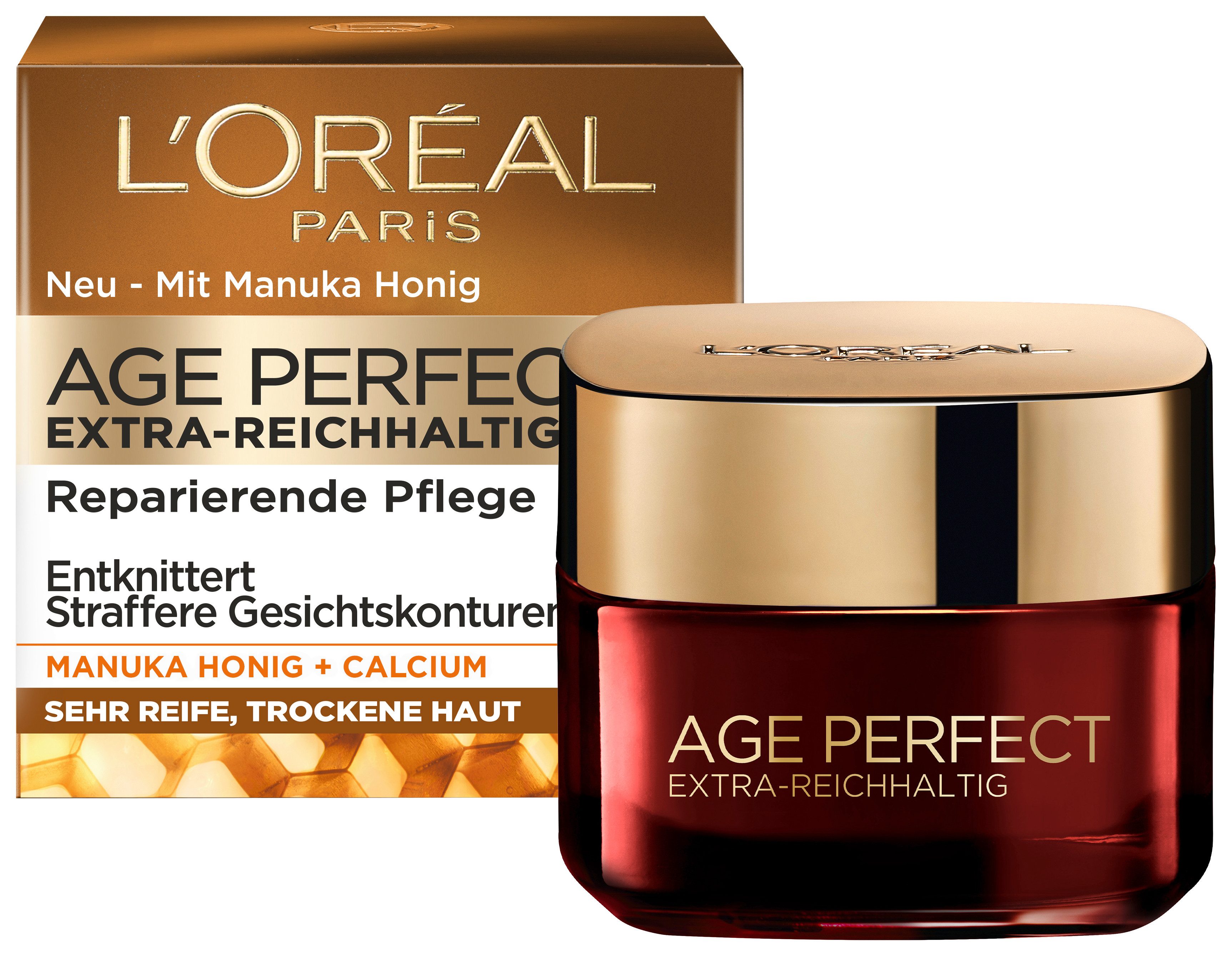 L'ORÉAL PARIS Tagescreme AGE PERFECT EXTRA-REICHHALTIG, mit Manuka Honig, reparierende-intensivpflege Tag