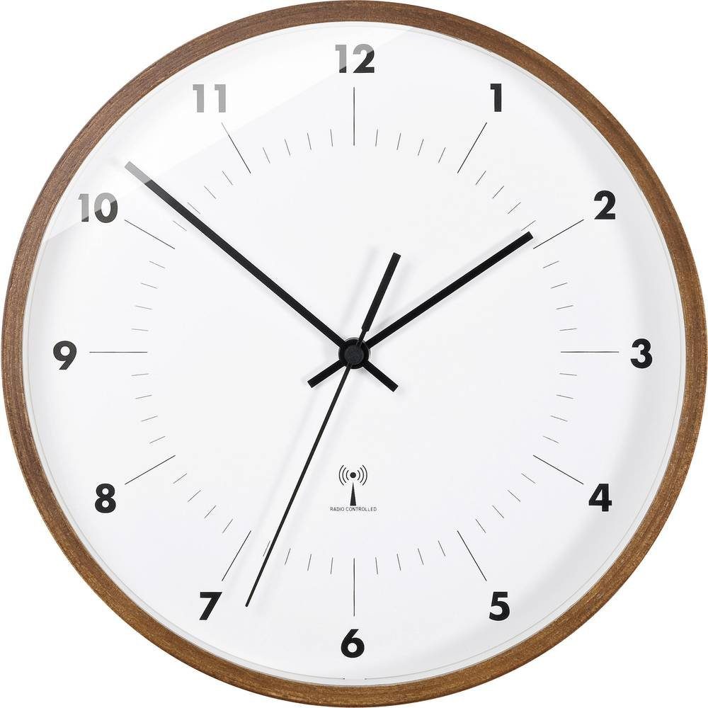 Wanduhr Funk-Wanduhr mit Holzrahmen 98.1097