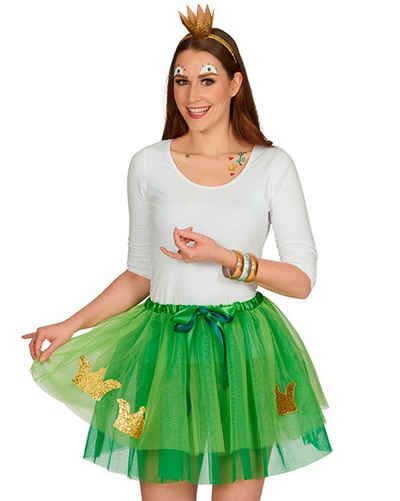 Das Kostümland Kostüm Froschkönig Tutu Petticoat Rock für Damen - 45cm