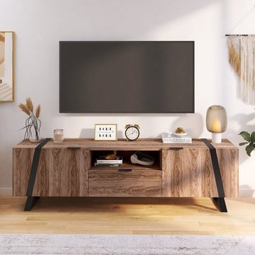 REDOM TV-Schrank Fernsehschrank TV-Lowboard (173,5*40*50cm) mit 2 Türen 1 Schublade 1 Fach 3 Griffen
