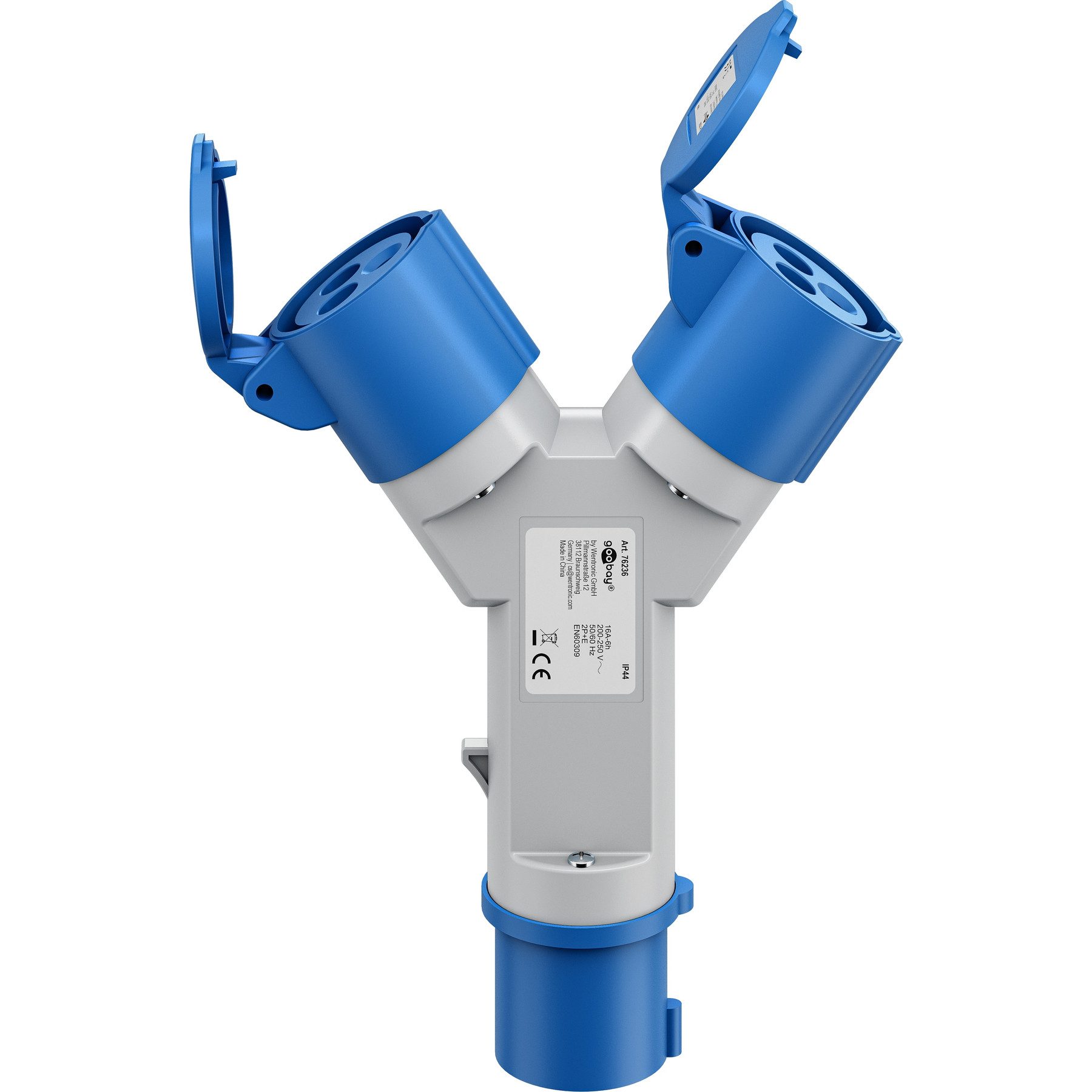 Goobay GOOBAY CEE-Adapter Y, 76236, Stecker zu 2x Kupplung CEE-Adapterkabel