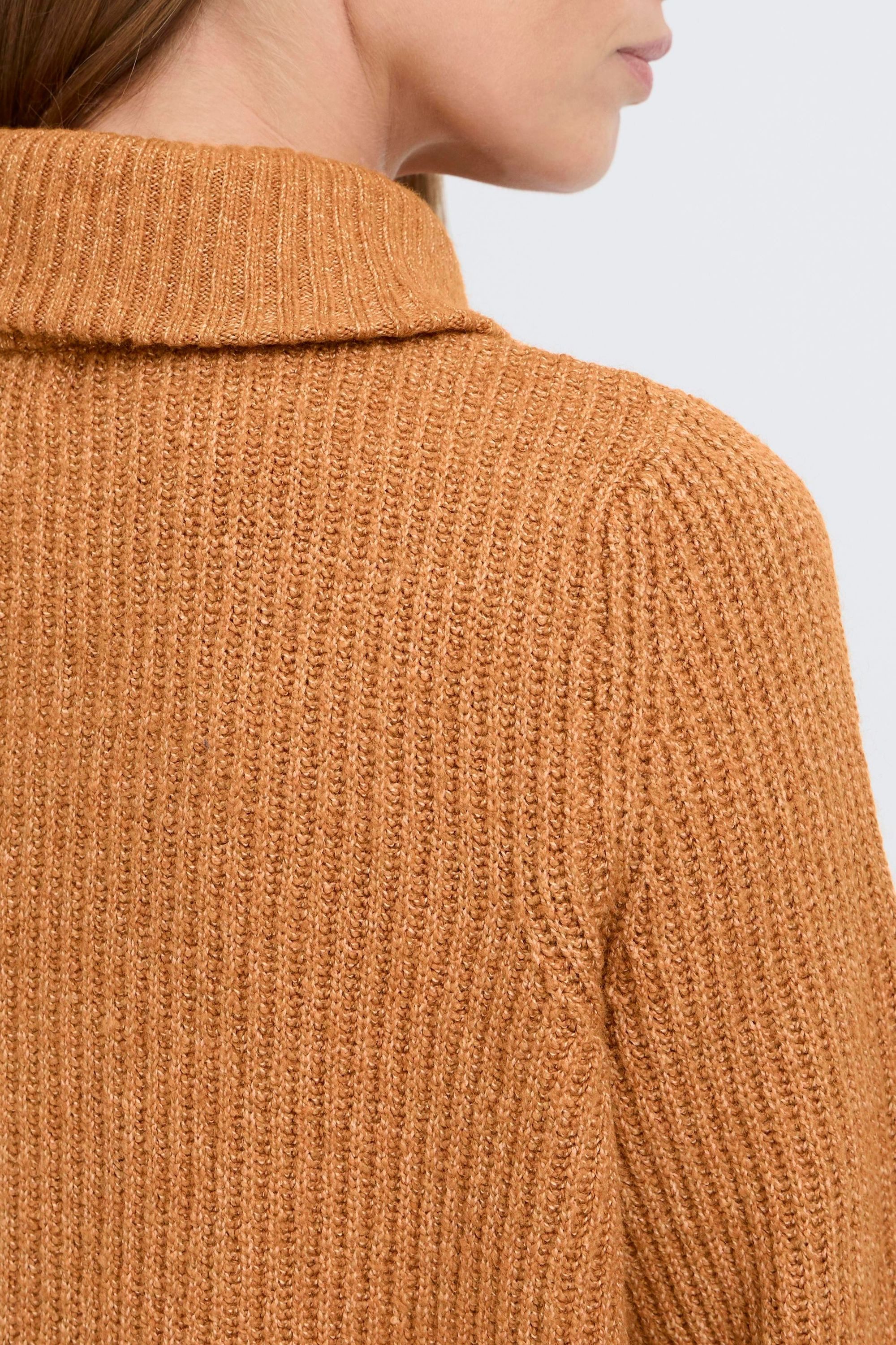 OXMO Troyer OXBallino Modischer Grobstrick-Pullover mit Troyerkragen
