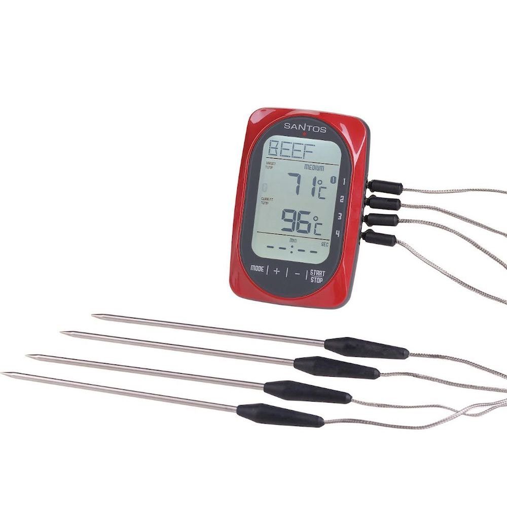 PROREGAL® Grillbesteck-Set Smart BBQ Thermometer Steuerung App Bluetooth 4 Temperaturfühler per