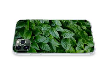 MuchoWow Handyhülle Grüne Blätter, Handyhülle Apple iPhone 11 Pro Max, Smartphone-Bumper, Print, Handy