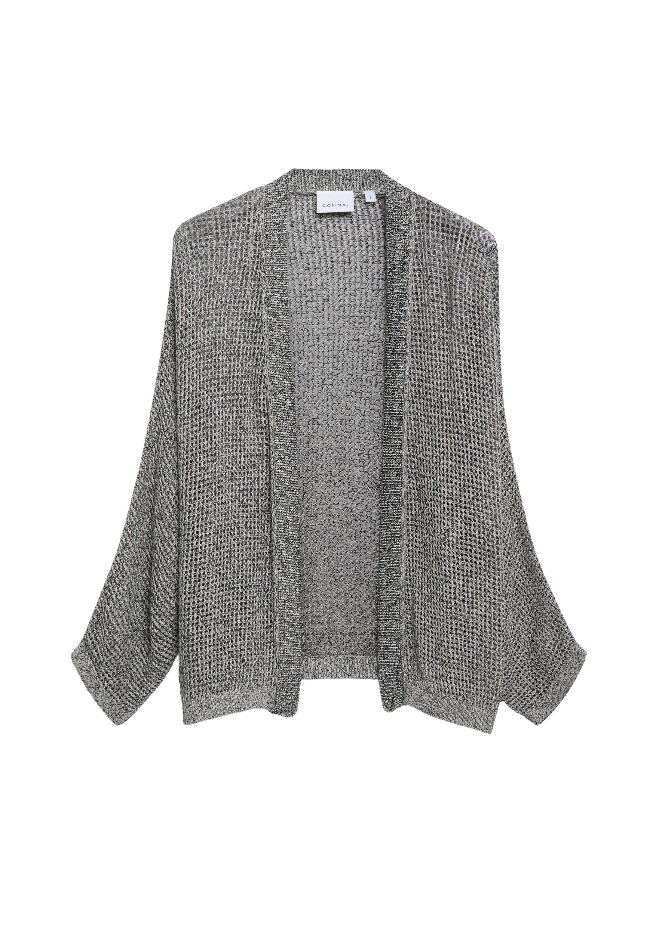 comma Cardigan Strickjacke Leichter Cardigan aus Ajourstrick