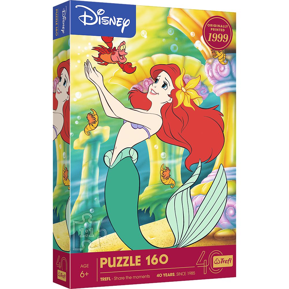 Trefl Puzzle Trefl. Disney Arielle, 160 Teile Puzzle, 160 Puzzleteile, Jubiläums-Edition