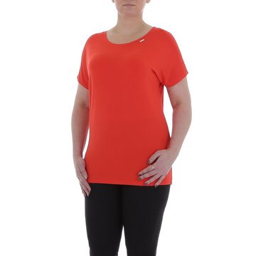 Ital-Design T-Shirt Damen Freizeit T-Shirt in Rot
