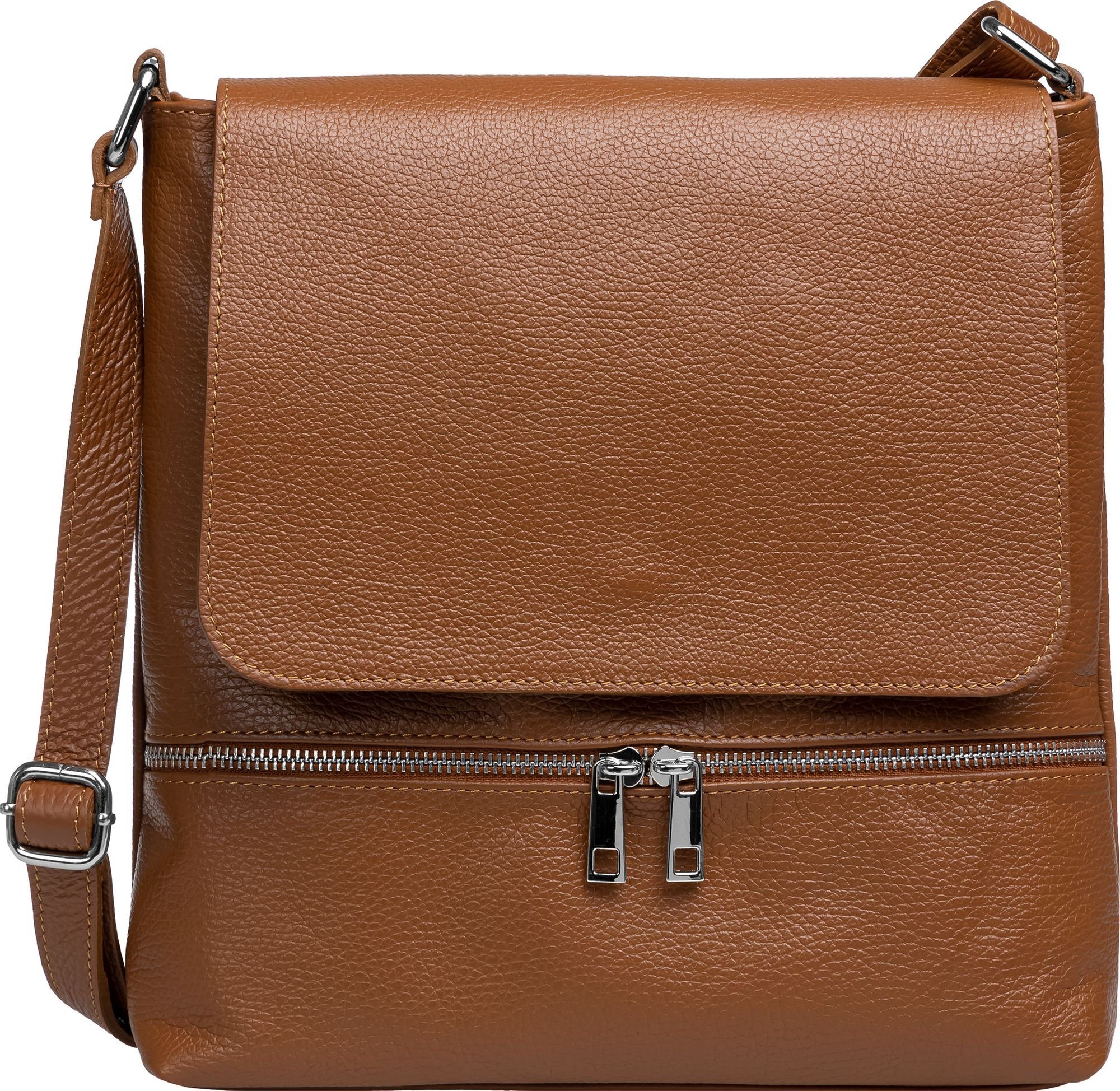 Umhängetasche - Damen Ledertasche Messenger Bag - CLASSIC-LINE - Modell No.811