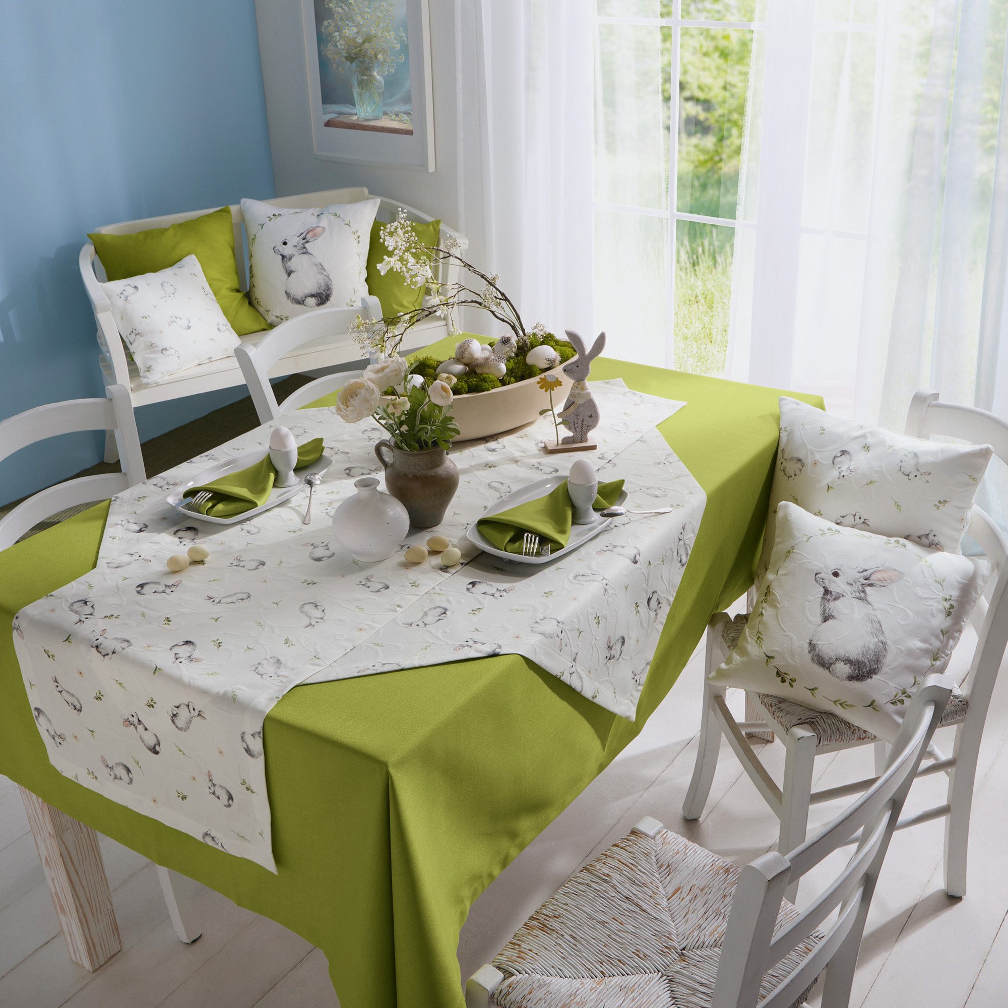 Erwin Müller Mitteldecke Mitteldecke, bügelfrei Blumen