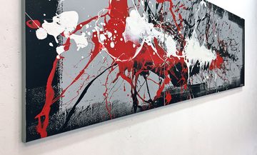 WandbilderXXL XXL-Wandbild Vibrations 210 x 70 cm, Abstraktes Gemälde, handgemaltes Unikat