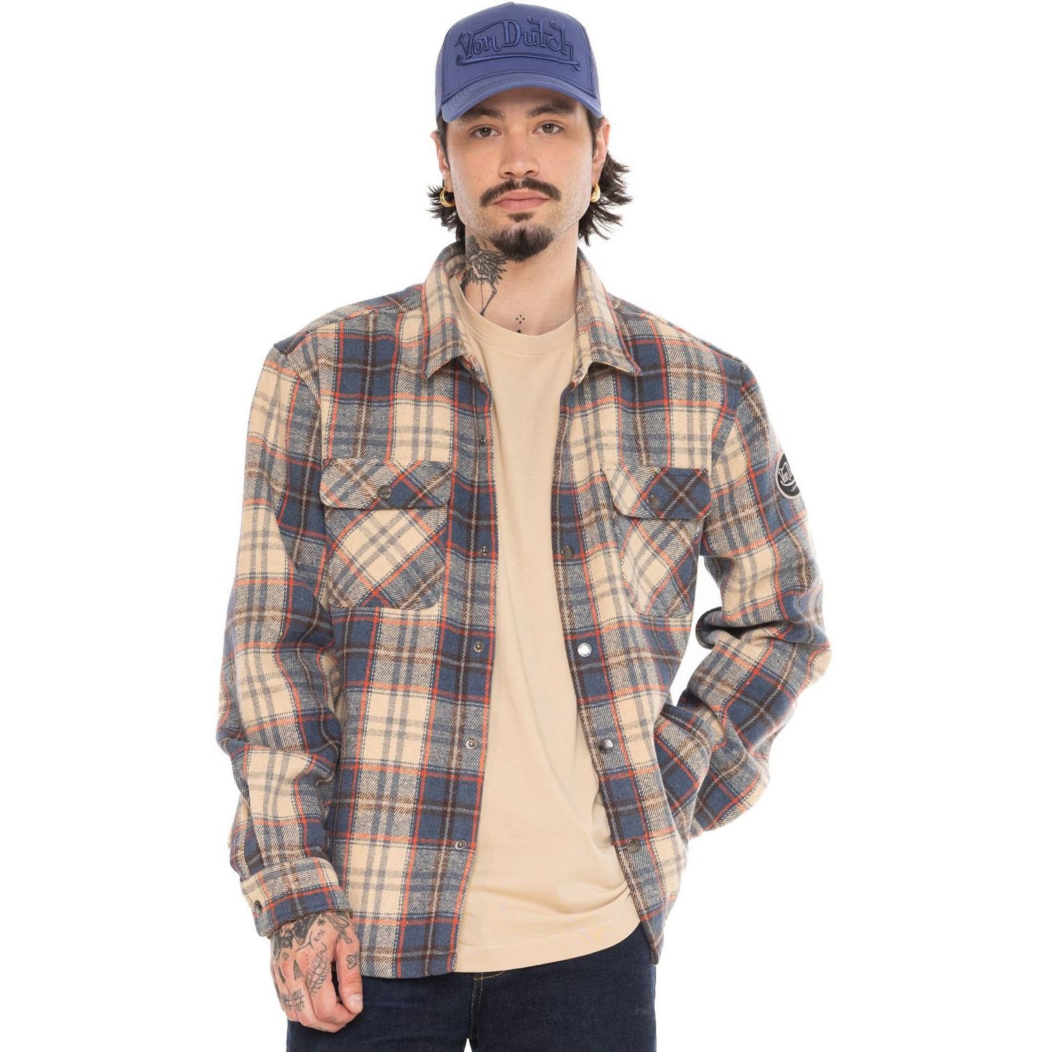 Von Dutch Windbreaker Von Dutch Gefüttertes KaroOvershirt Flanell