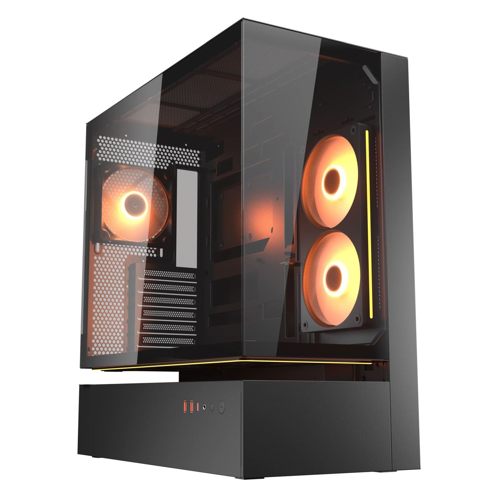 Cougar PC-Gehäuse Gehäuse Midi-Tower CFV235, ARGB, Glas, Schwarz