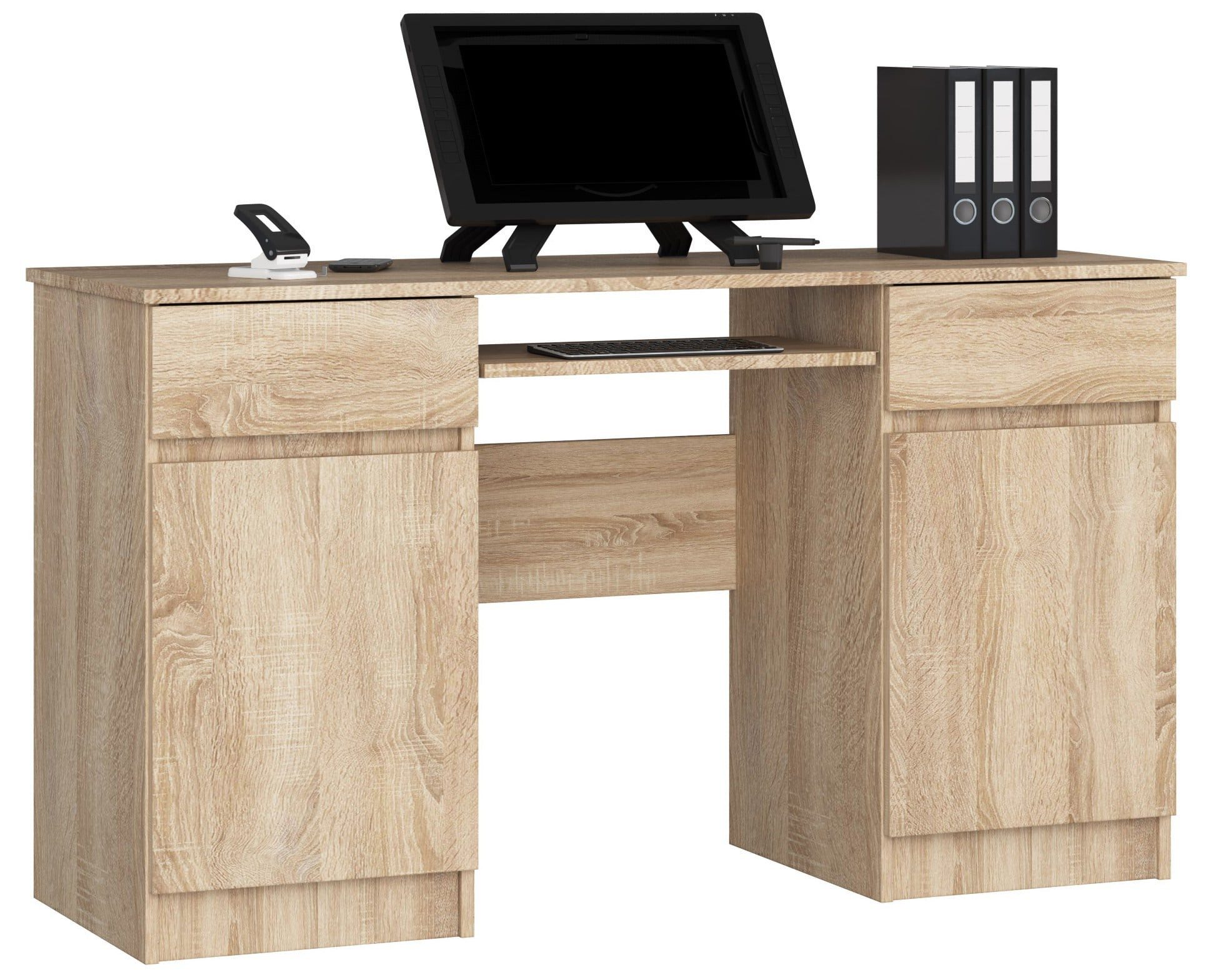 Raumhirsch Furniture Schreibtisch moderner Bürotisch 135 cm mit Tastaturaus günstig online kaufen