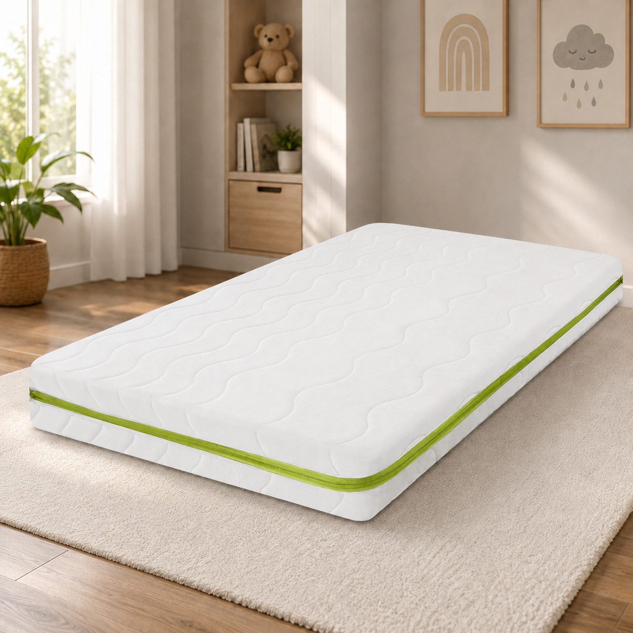 Kindermatratze Easy Active Kaltschaummatratze 90x200 cm mit Bezug, Best for Home, 10 cm hoch, (Einzelartikel, 60x120 70x140 80x160 80x180 90x200 140x200 180x200 cm), Schaumstoffmatratze, Kindermatratze mit Reißverschluss
