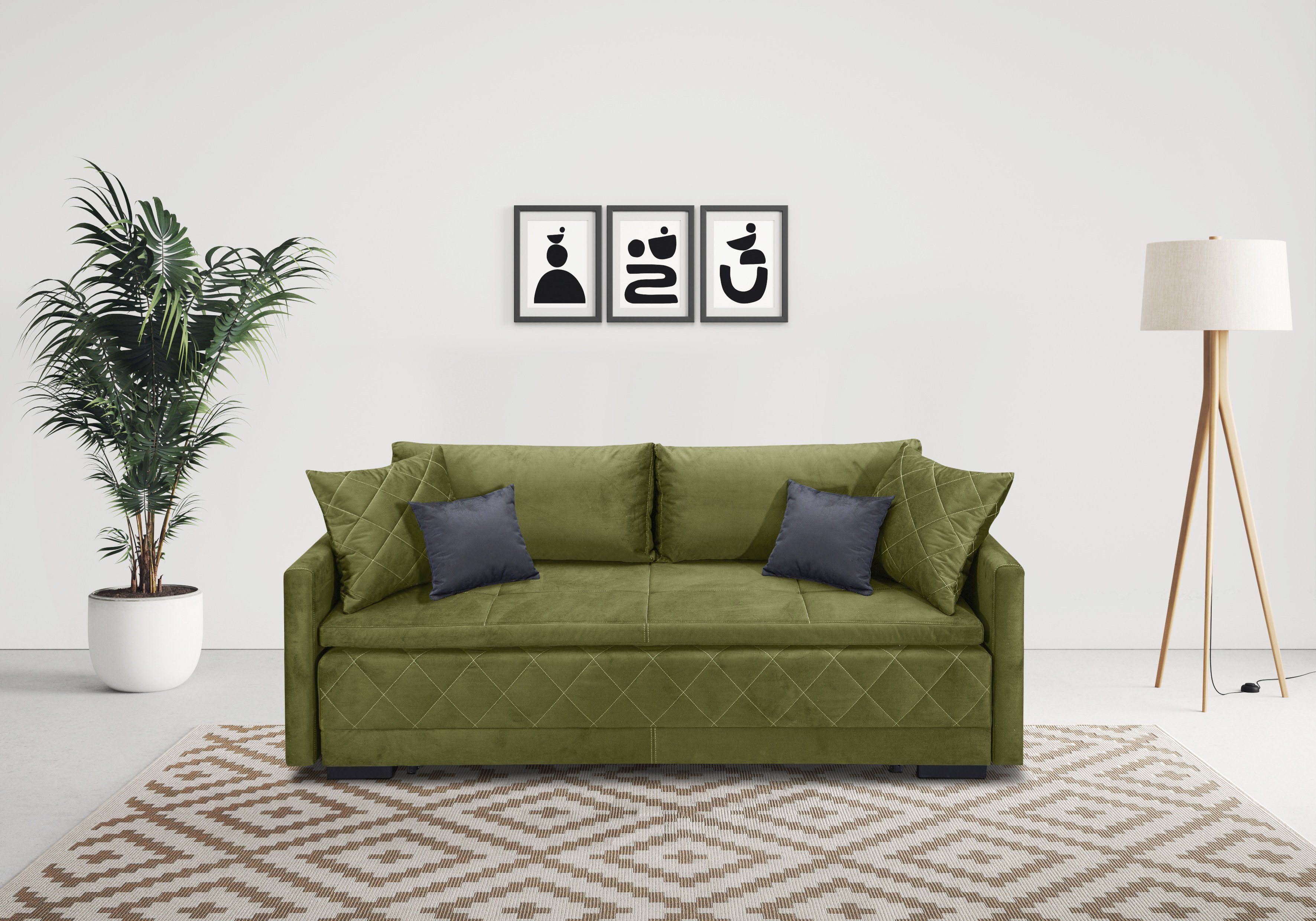 INOSIGN Schlafsofa Potsdam, mit Boxspringaufbau, Bettfunktion günstig online kaufen