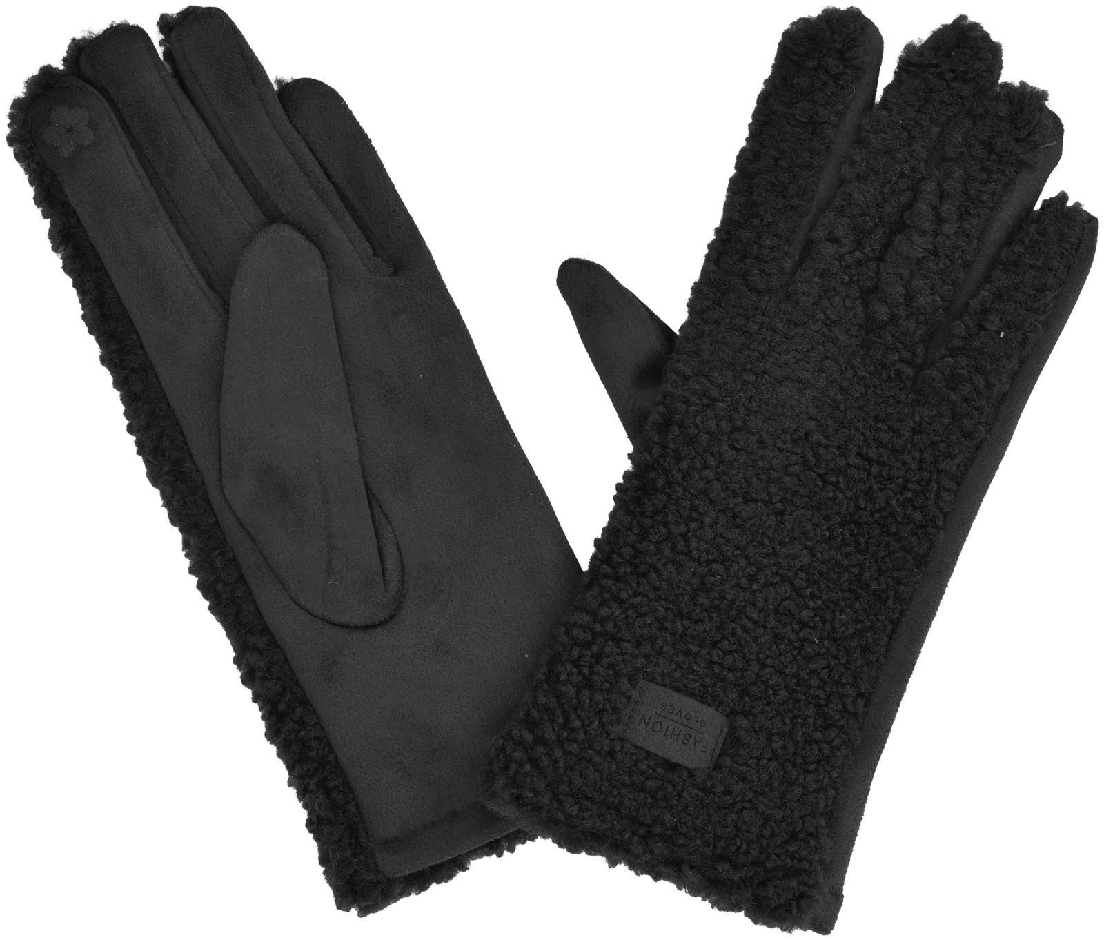 styleBREAKER Fleecehandschuhe Touchscreen Handschuhe mit Teddyplüsch günstig online kaufen