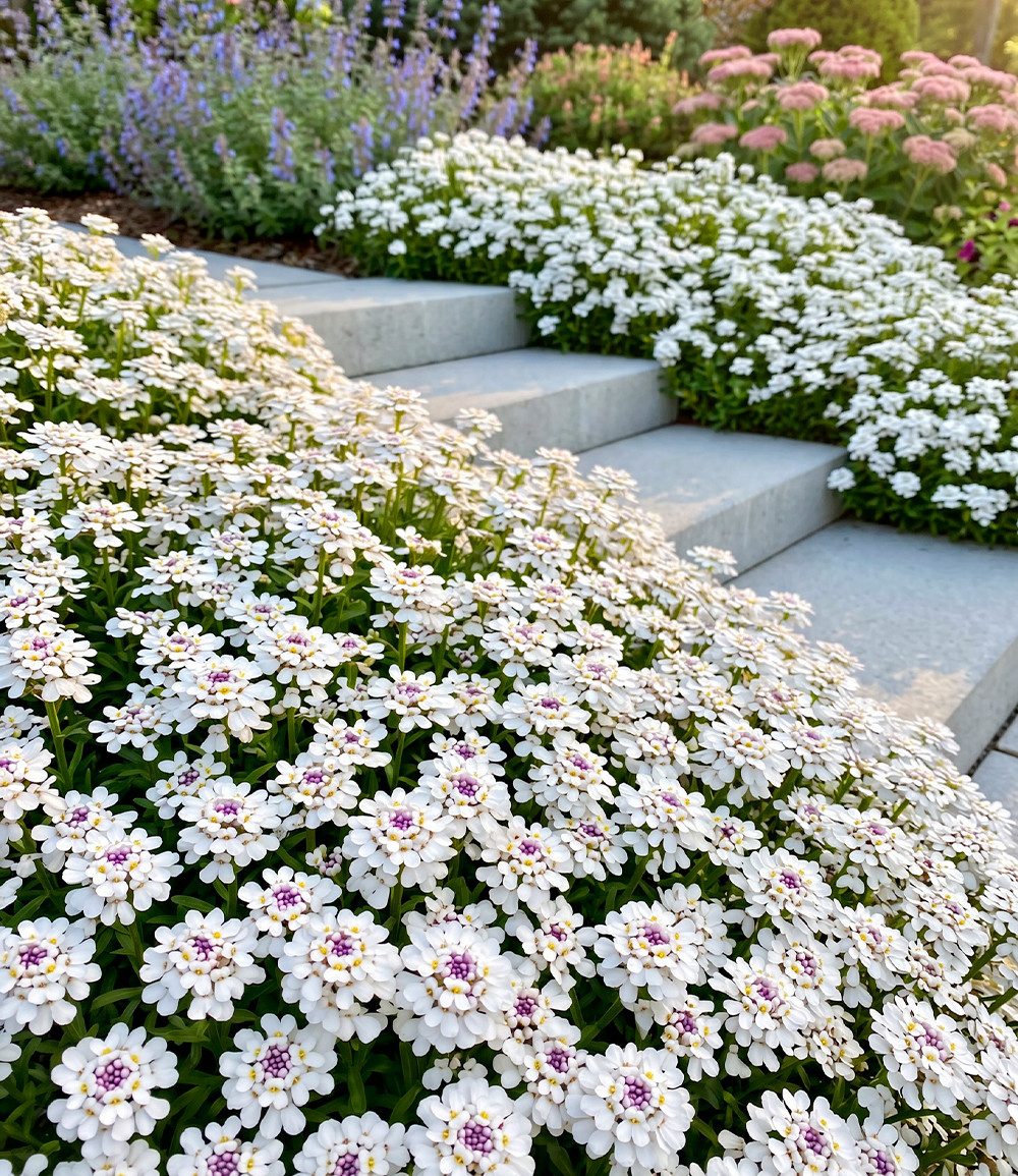 BALDUR Garten Bodendecker Iberis 'Masterpiece®', 3 St., Schleifenblume, duftend, lange Blütezeit, immergrün, genügsam