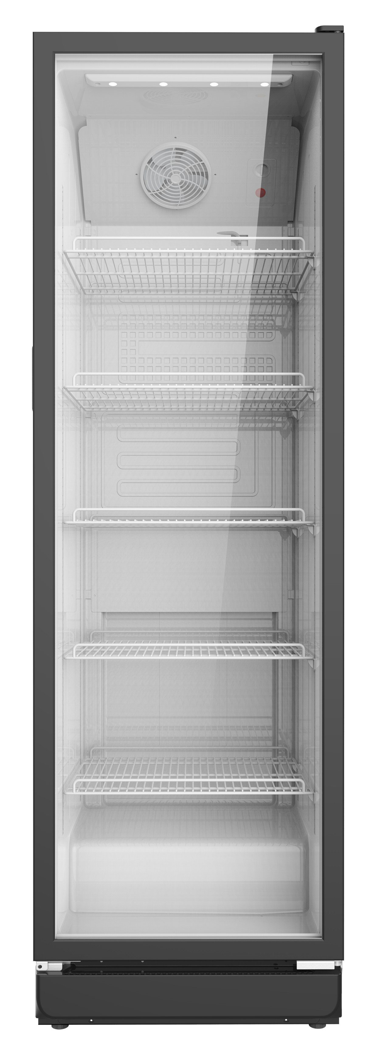 SCHOEPF Getränkekühlschrank GKS350SB GKS350S, 194.5 cm hoch, 59.5 cm breit, 347Liter Nutzinhalt, für gewerbliche Nutzung geeignet, Umluft