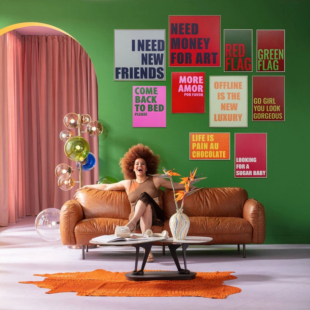 Kare Design Bild Go Girl, Slogan, 50x70 cm