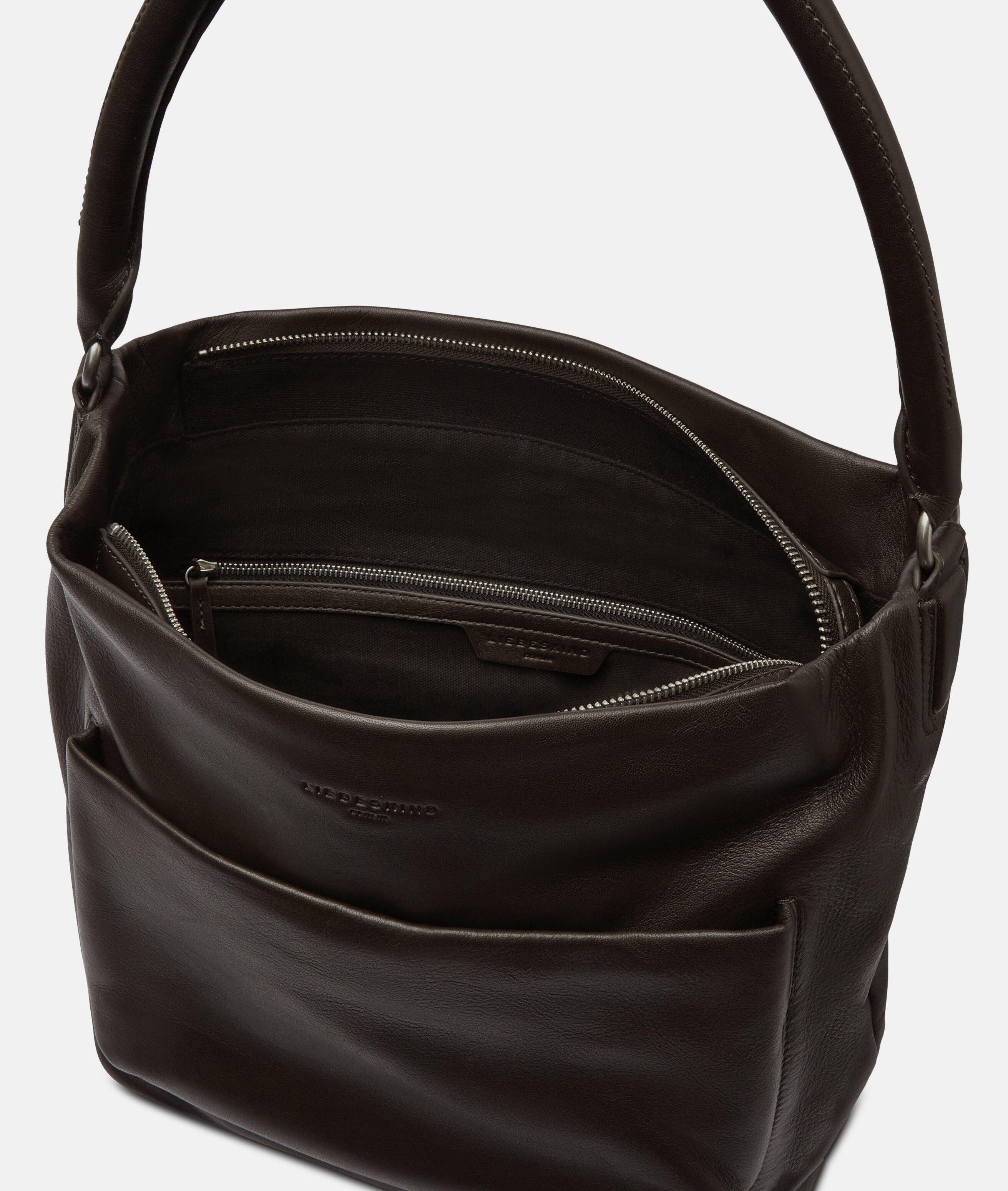 Liebeskind Berlin Schultertasche Ever Hobo M, Geräumige Handtasche aus Schafsleder
