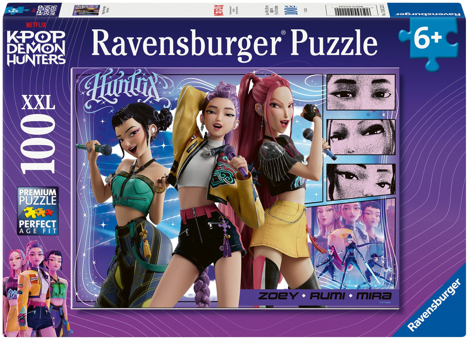 Ravensburger Puzzle KPop Demon Hunters, Happy fans, happy Honmoon!, 100 Puzzleteile, Made in Germany