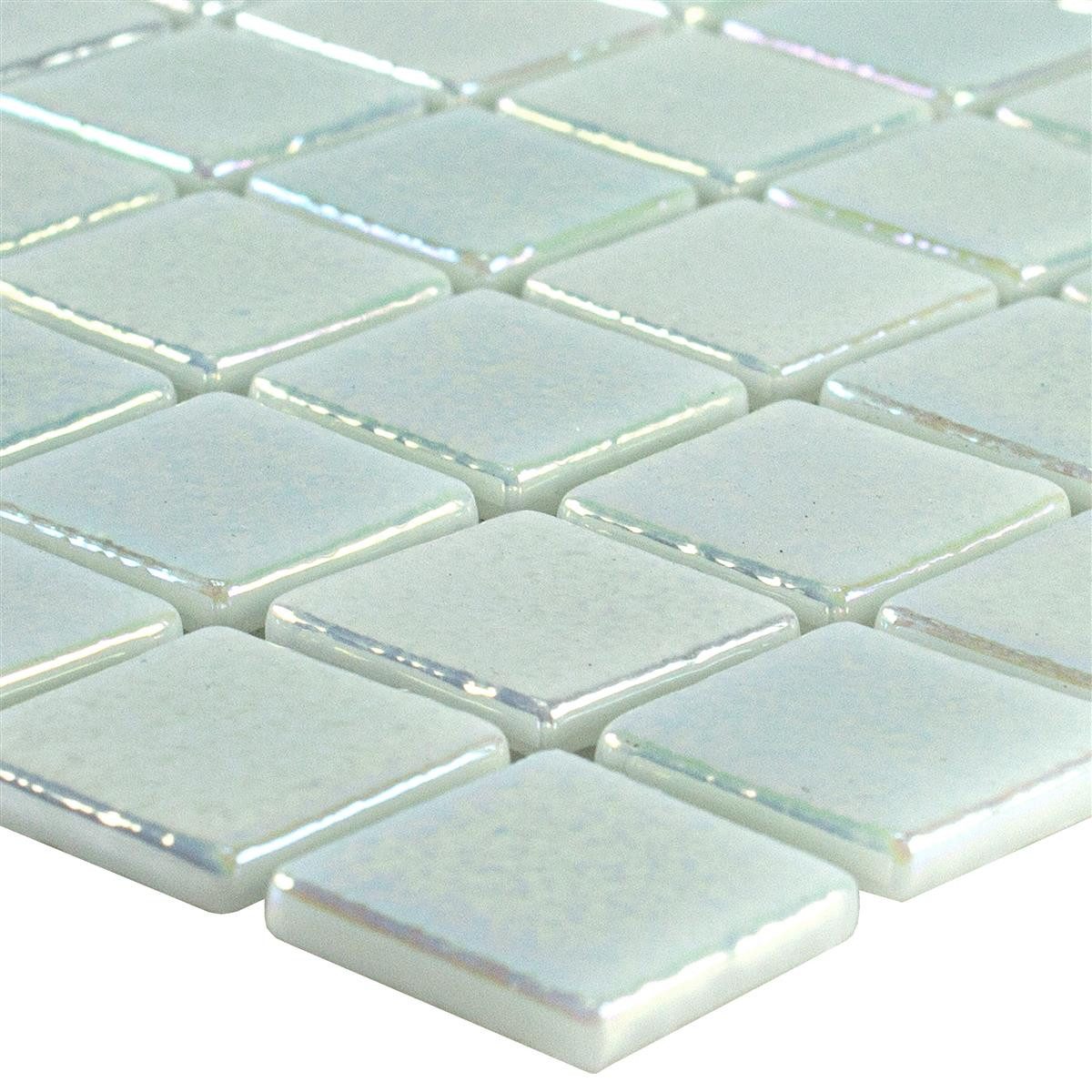 Mosafil Mosaikfliesen Glas Schwimmbad Pool MosaikFliesen McNeal 25x25 mm, Glas-Ecoglas 31.600x31.600, weiß, Eco Glas - Punktverklebt - Frostsicher - Wasserdicht - Wasserfest -