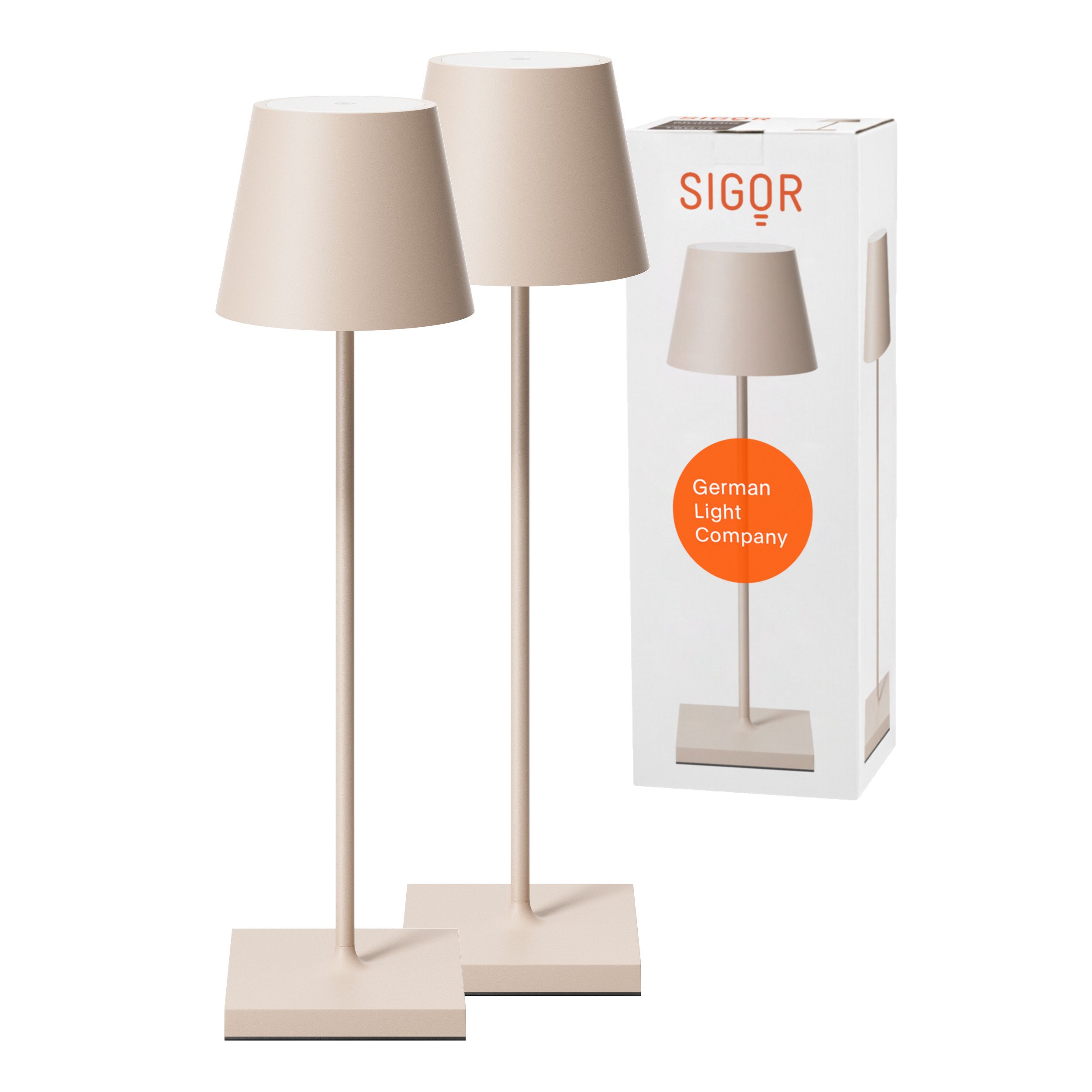 SIGOR LED Tischleuchte, Dimmbar, LED fest integriert, 2.700 + 2.200 K