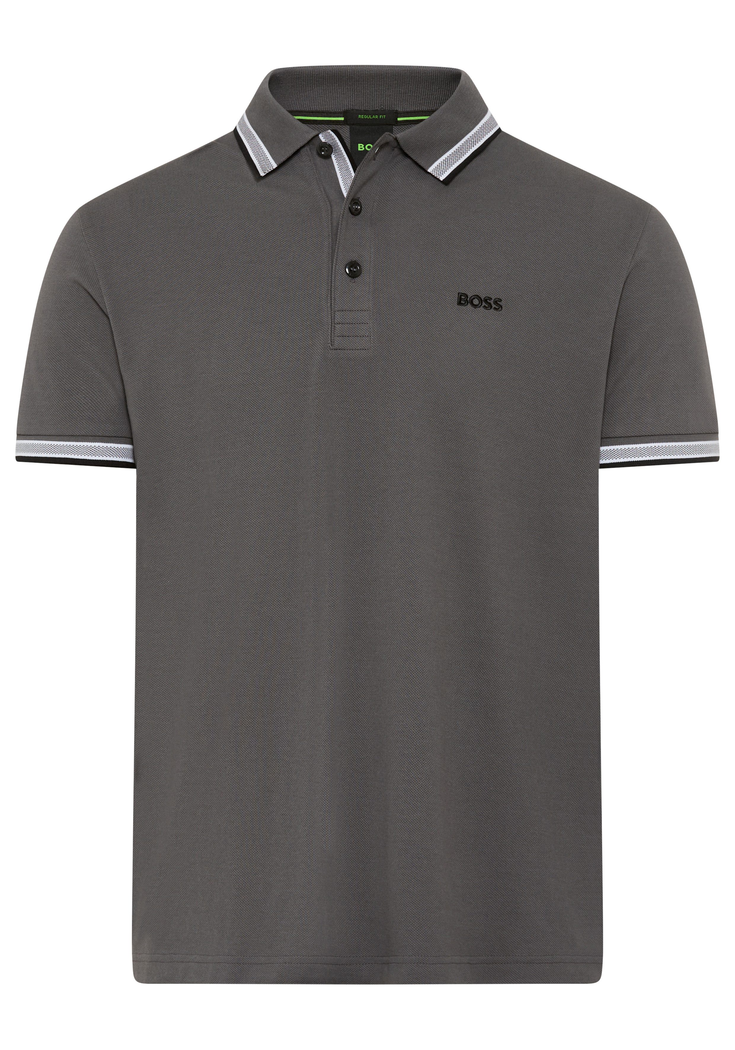BOSS GREEN Poloshirt Paddy Regular Fit atmungsaktive Piqué-Webstruktur, Flachstrickkragen, gerader Schnitt – Bild 4 von 5