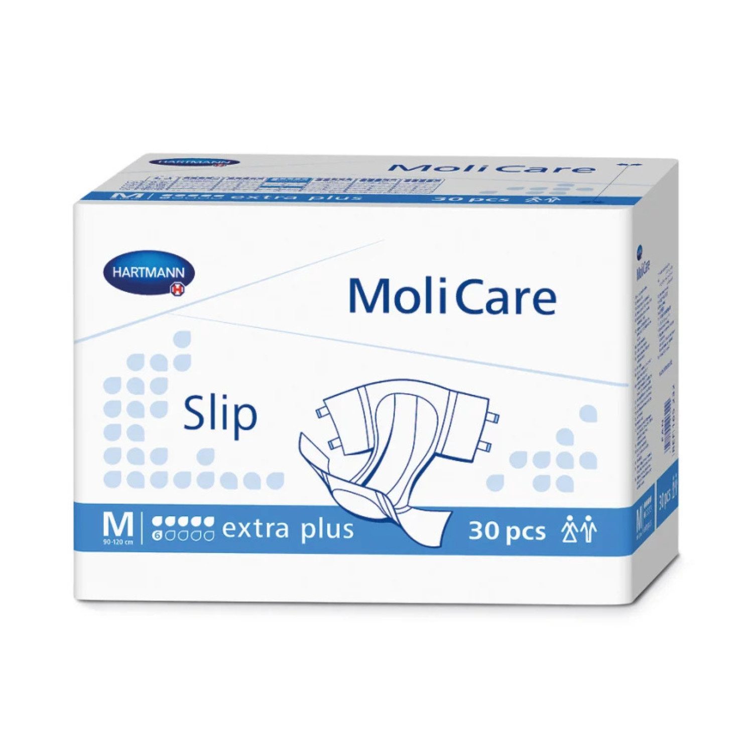 PAUL HARTMANN AG Inkontinenzslip MoliCare® Slip extra plus 6 Tropfen - M 3 x 30 Stück (3 Packungen)