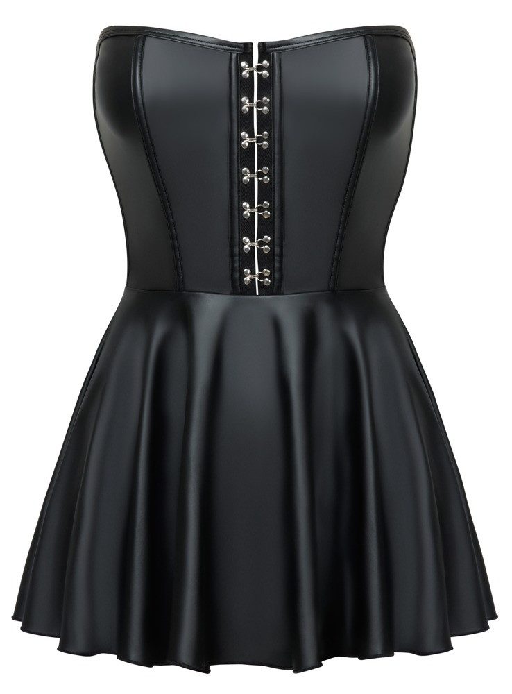 Minikleid Minikleid im edlen Mattlook Corsagen-Style - schwarz