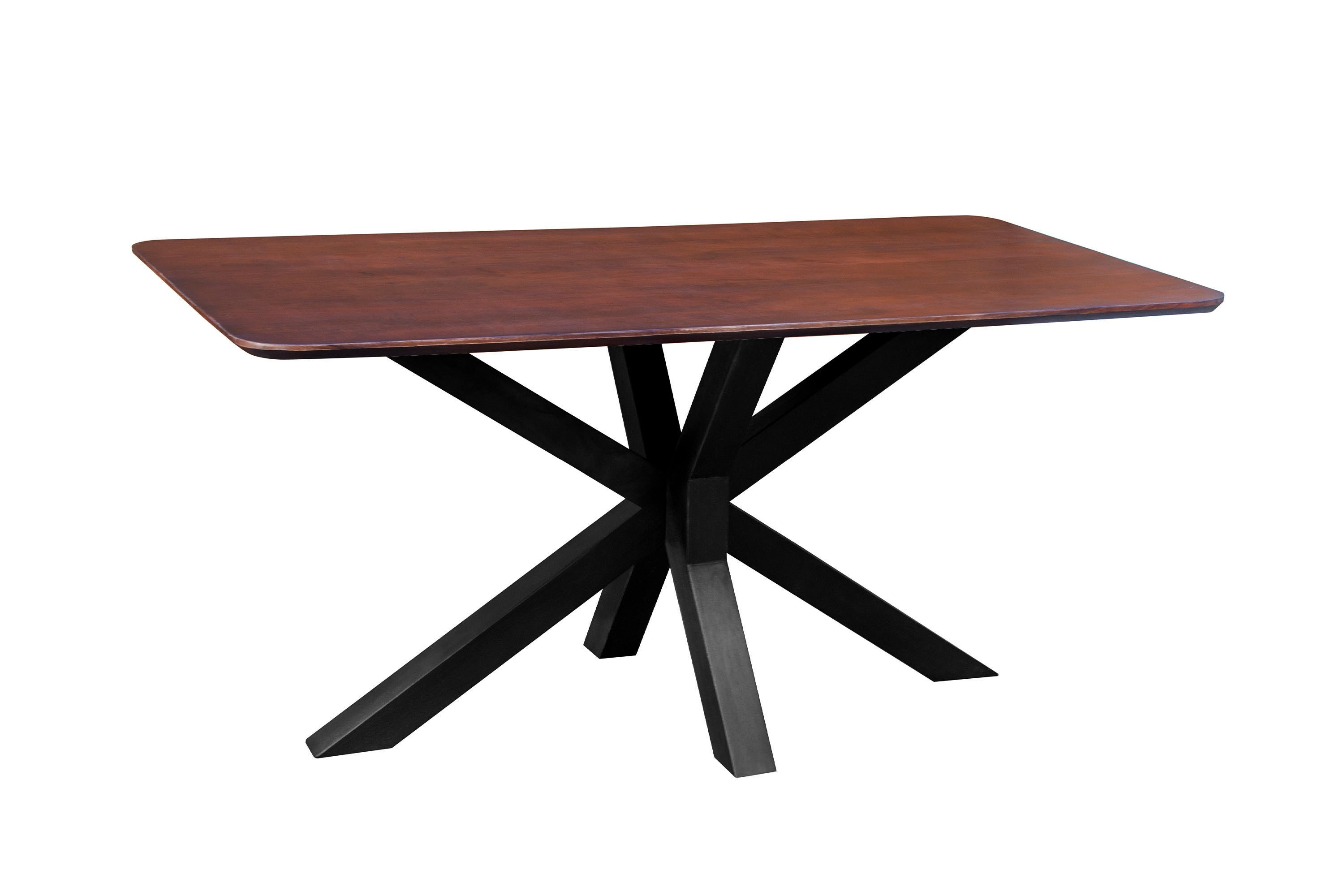 SAM® Esstisch Pietra, Akazienholz, echte Baumkante oder Schweizer Kante, Spider-Gestell