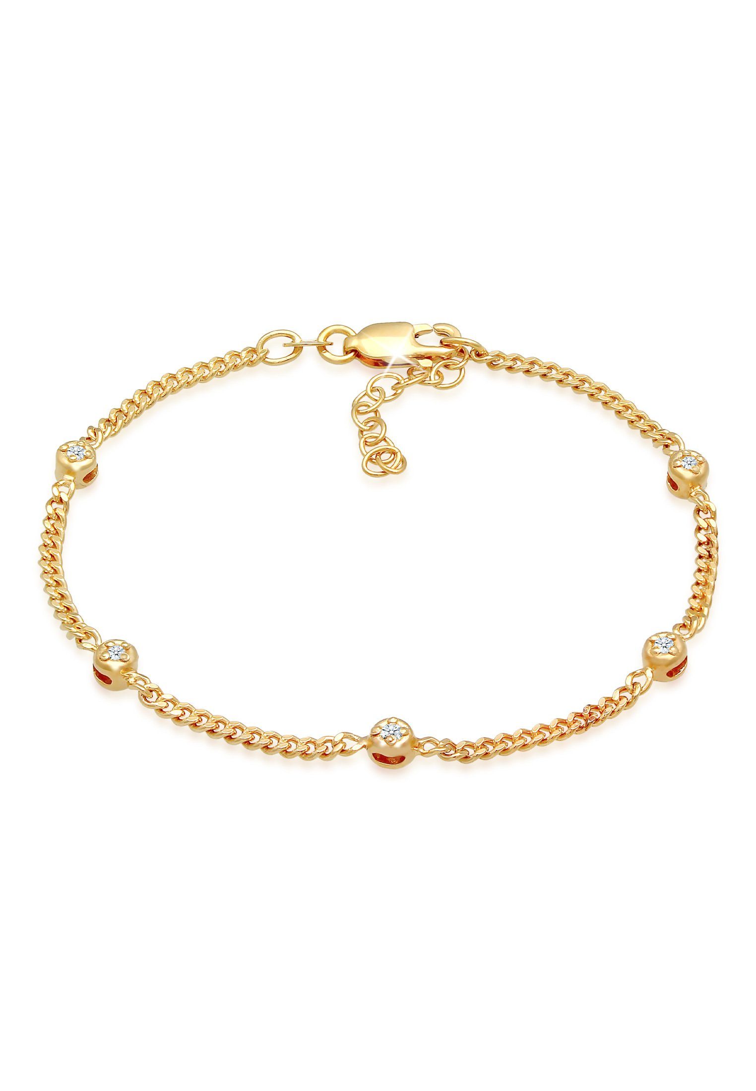 Armband ct) (0.075 925er Gold Klassik DIAMONDS Diamant Elegant Elli Silber