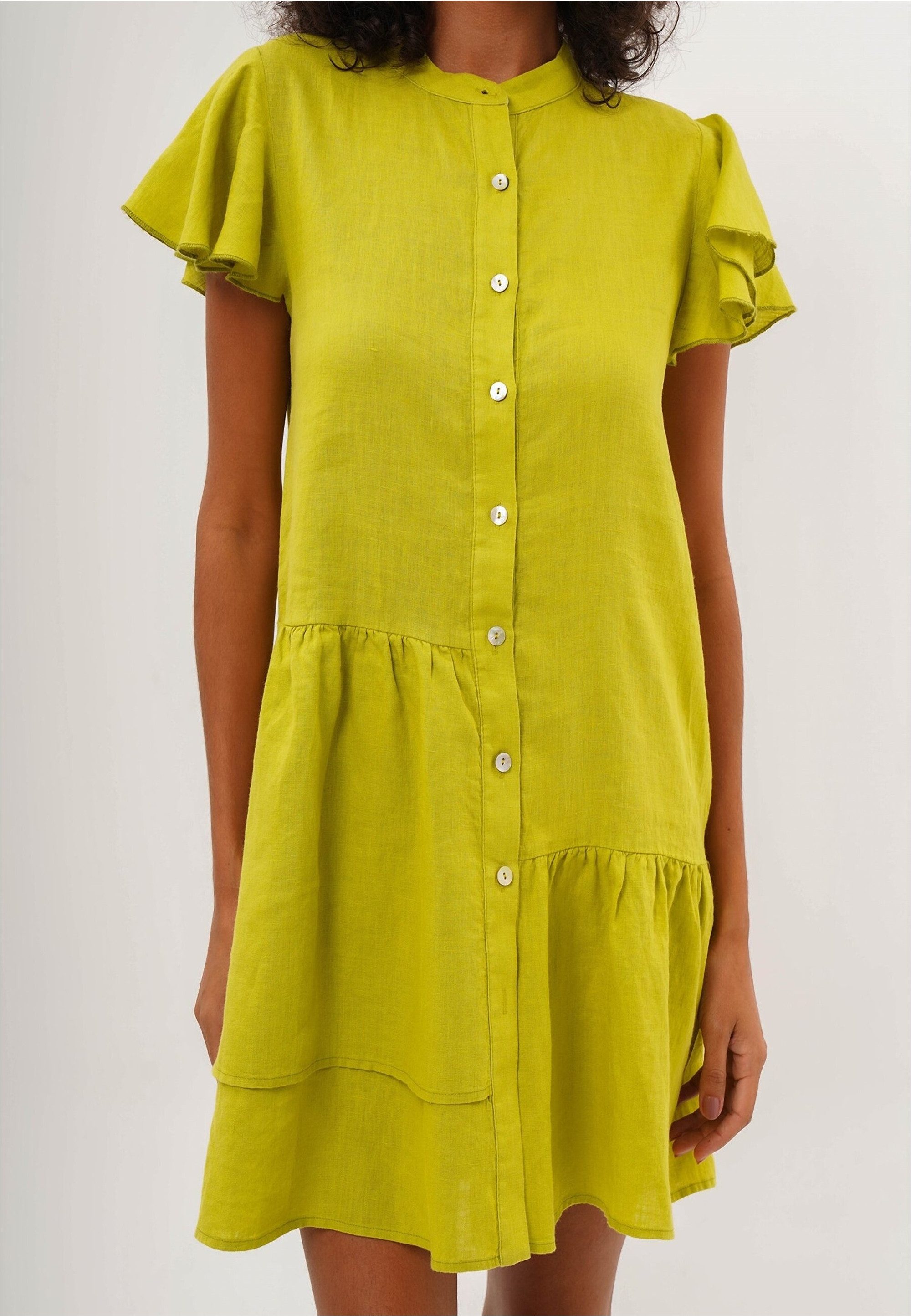 freshlions Jerseykleid "Jolin", (1 tlg.), mit zarten Volantärmeln günstig online kaufen
