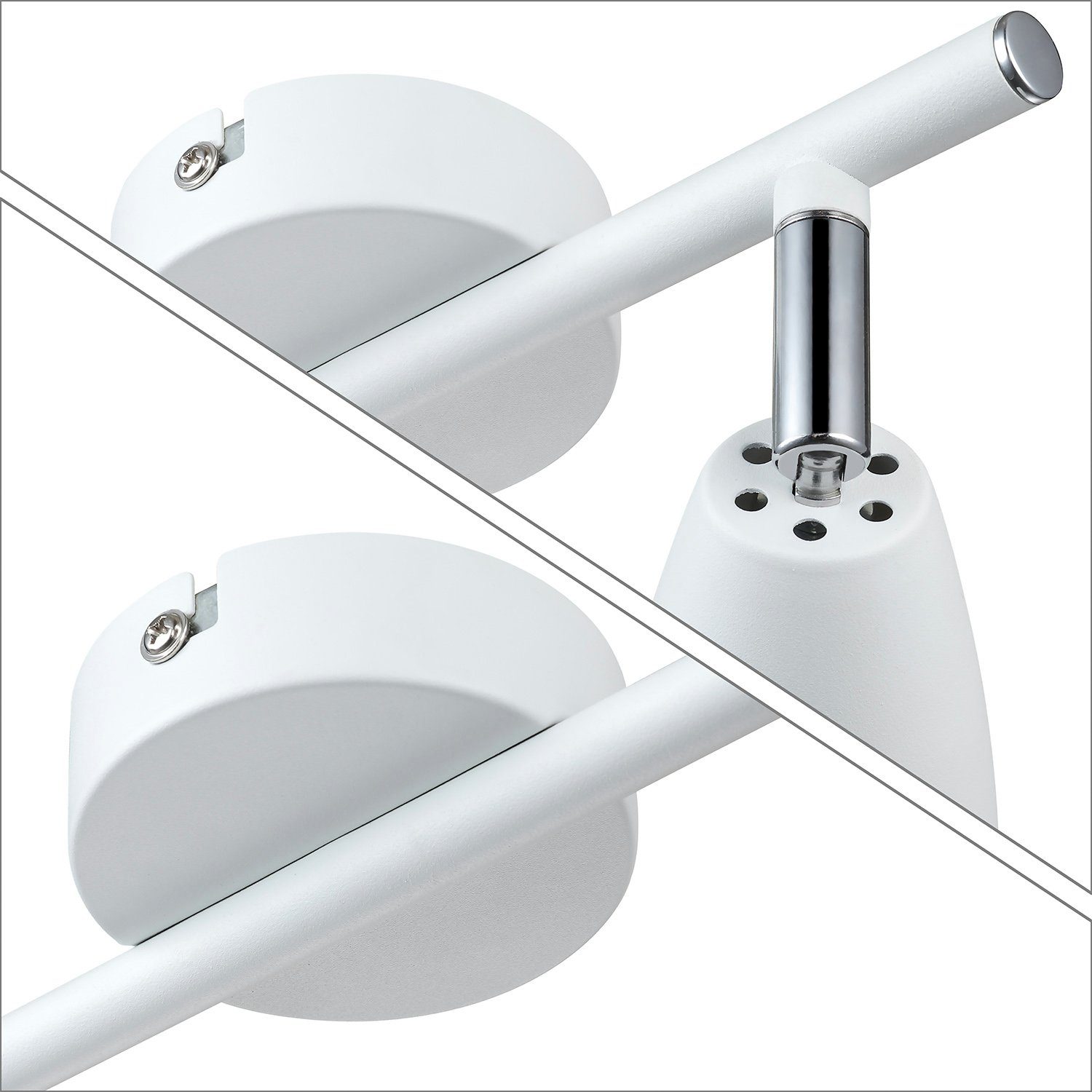 IMPTS LED Deckenspots Deckenleuchte Spotleuchte Deckenstrahler, Nicht Dimmbar, LED wechselbar, Warmweiß, Schwenkbar LED Deckenlampe Deckenspot