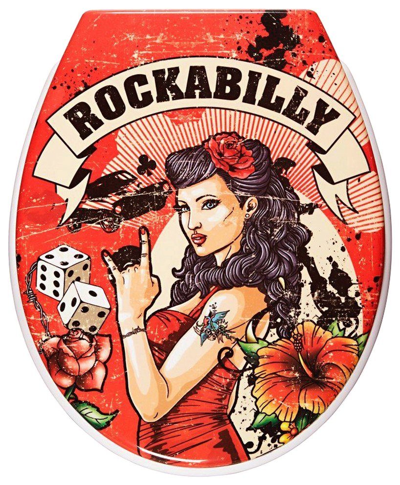 ADOB WC-Sitz Rockabilly, Absenkautomatik, zur Reinigung günstig online kaufen