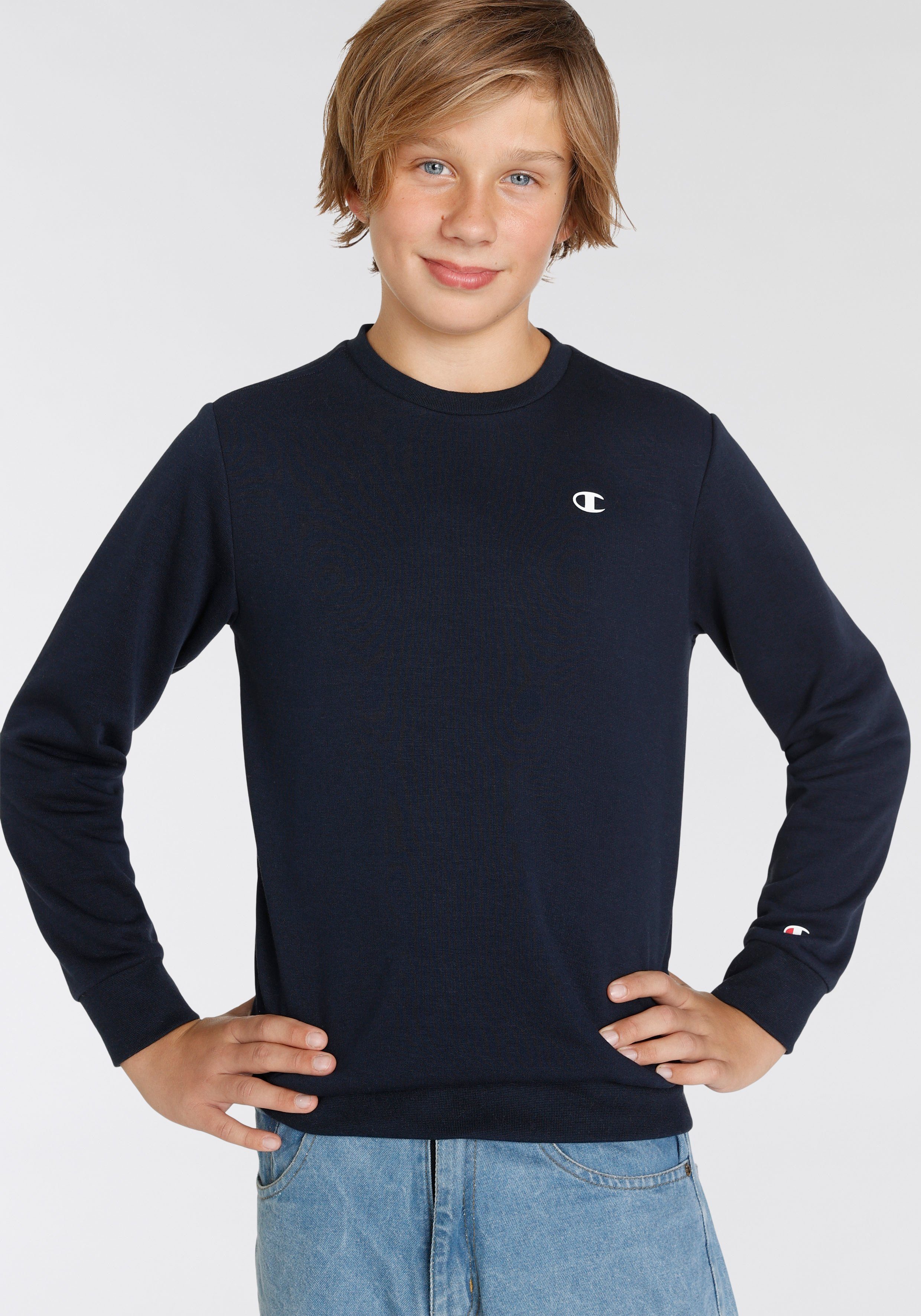 Champion Sweatshirt Basic Crewneck Sweatshirt Aus Kinder, Baumwoll-Polyester-Mischung für - angenehmer