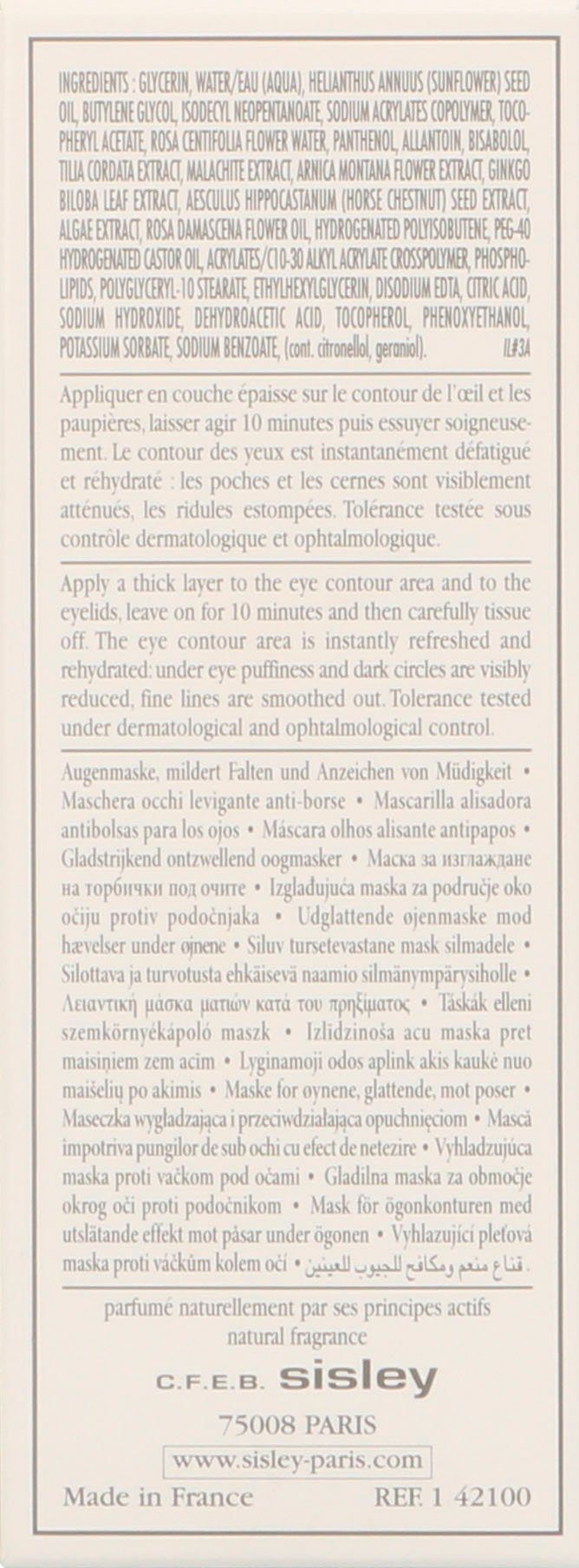 sisley Gesichtsmaske Eye Contour Mask, Intensive Pflegemaske optimal für die sensible Augenpartie.