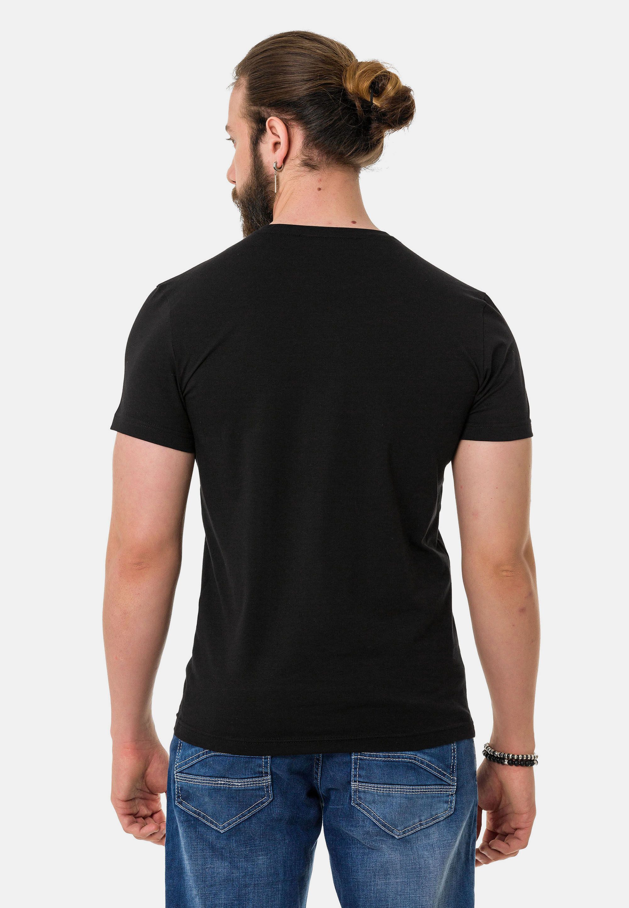 Cipo & Baxx T-Shirt T-Shirt mit markantem Print