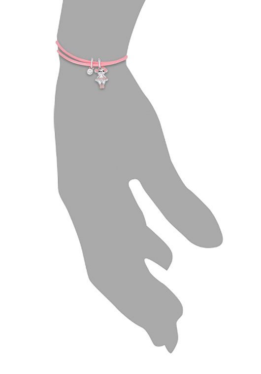 Prinzessin Lillifee Armband Mäusschen, 2035974, mit Zirkonia (synth), Aus  pflegeleichtem Textil und hochwertigem 925 Sterling Silber gefertigt