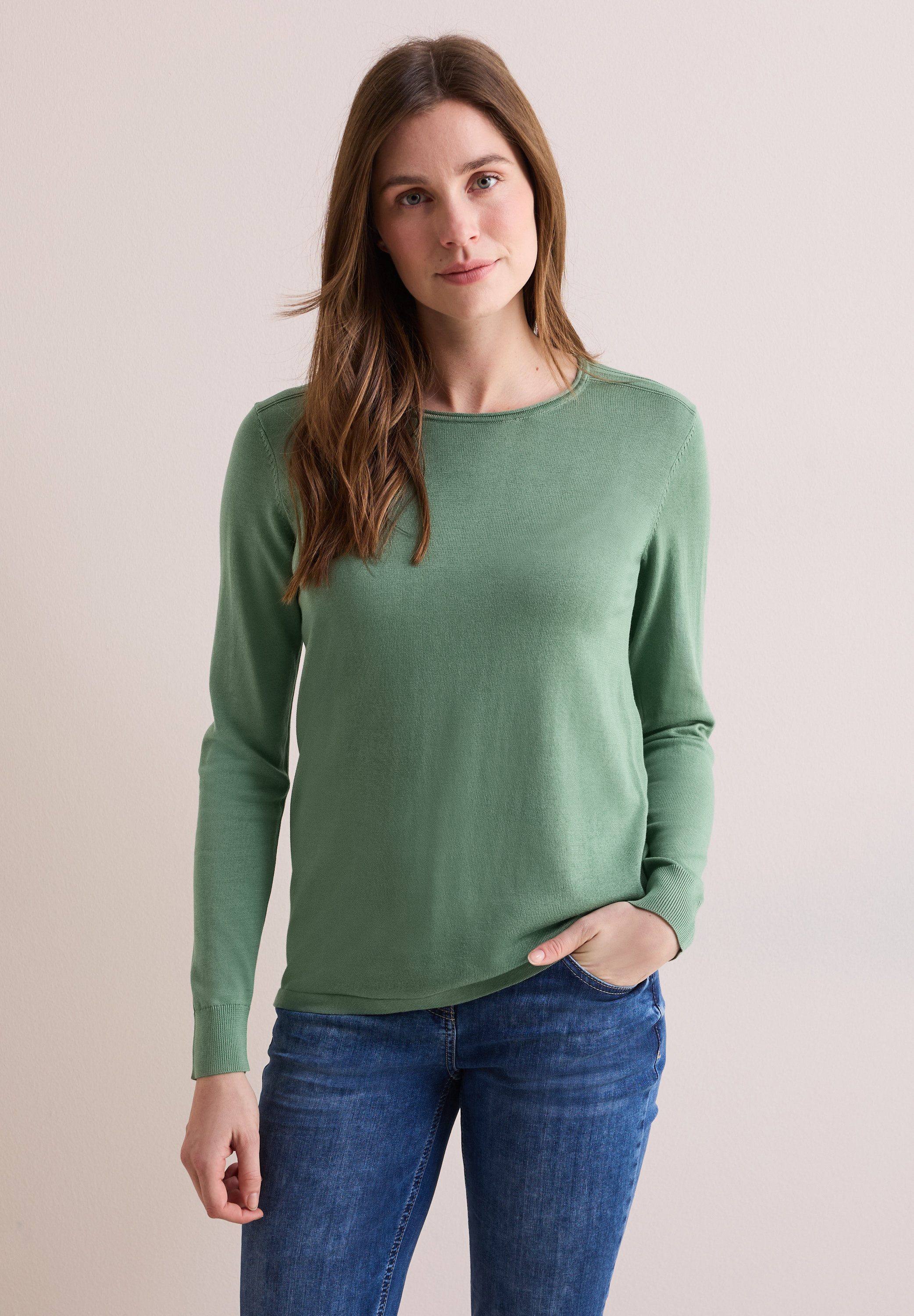 CECIL Strickpullover im soften Baumwoll-Mix günstig online kaufen